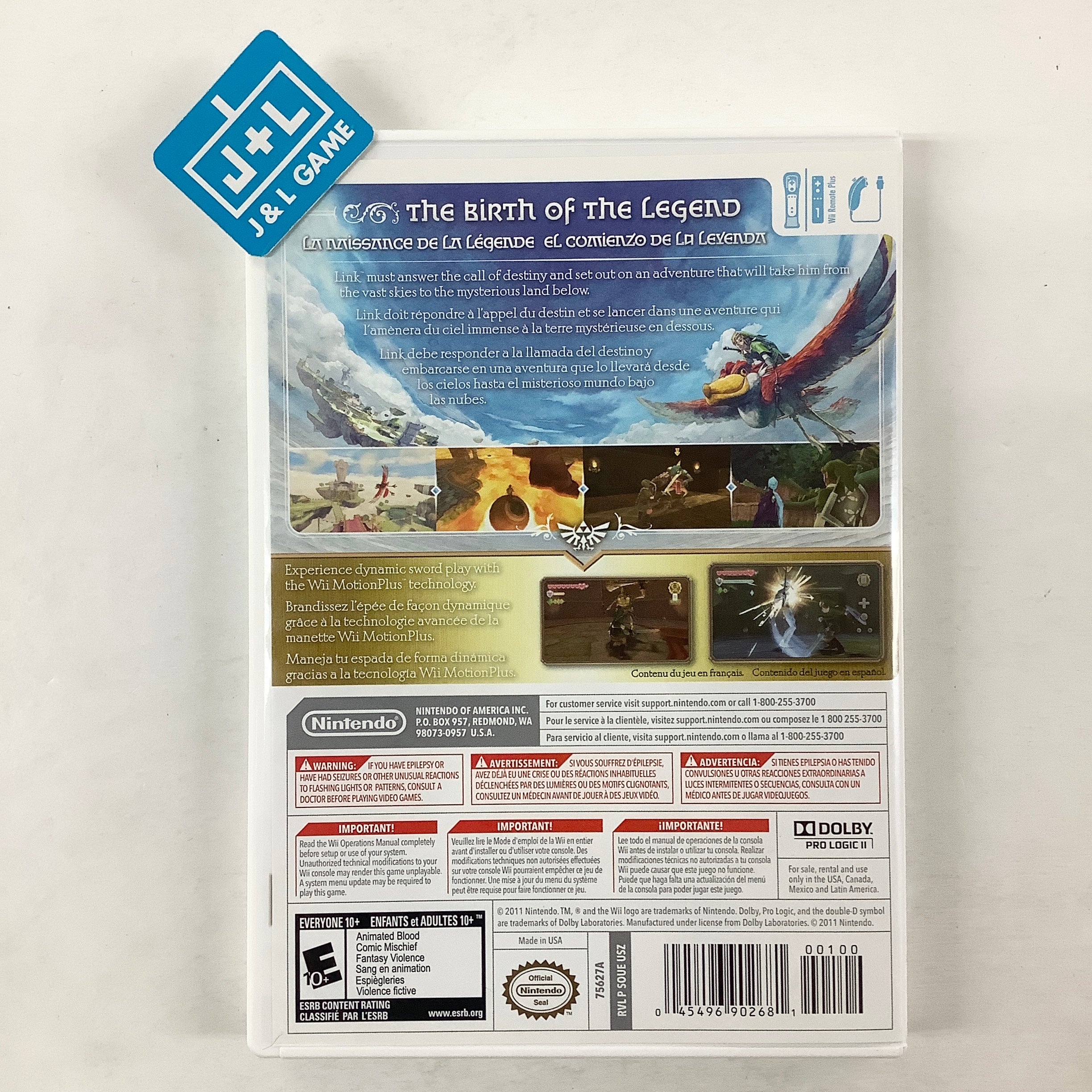 The Legend of Zelda: Skyward Sword - Nintendo Wii [Pre-Owned] Video Games Nintendo   
