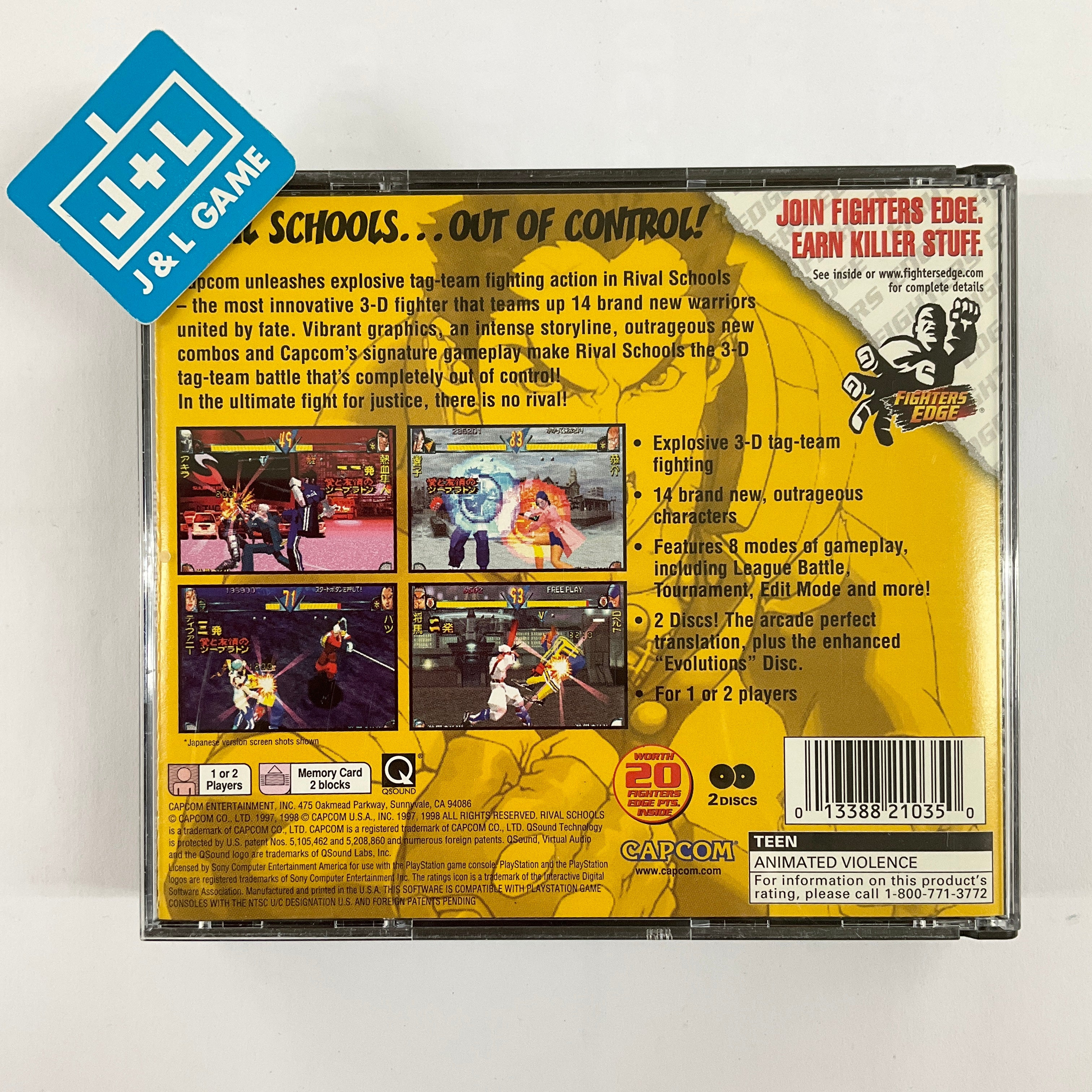 Disque 1/2 Jeu PS1 Rival Schools Version FR Disque 1/2 Jeu PS1 Rival Schools Version FR