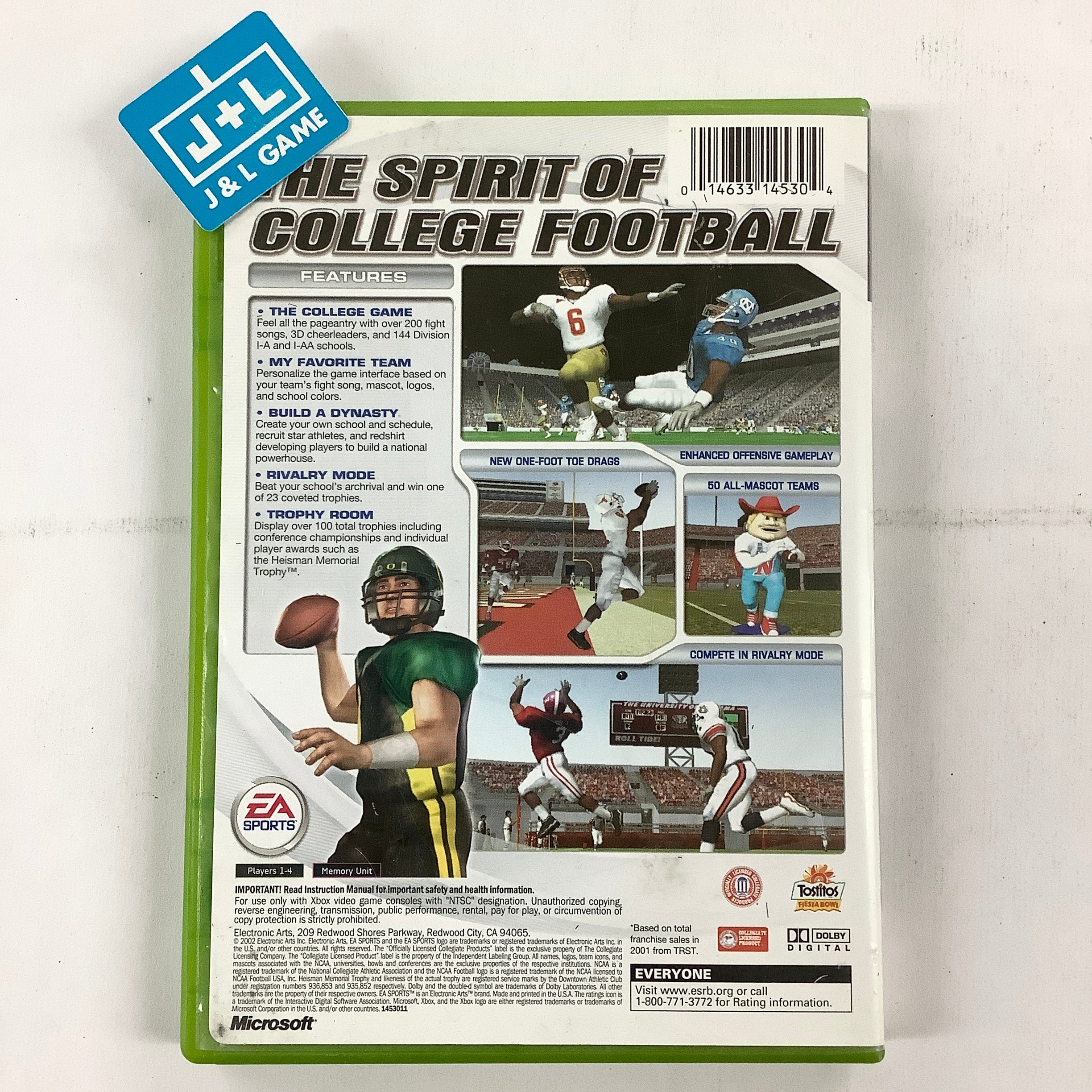 NCAA Football 2003 - (XB) Xbox [Pre-Owned] Video Games EA Sports   