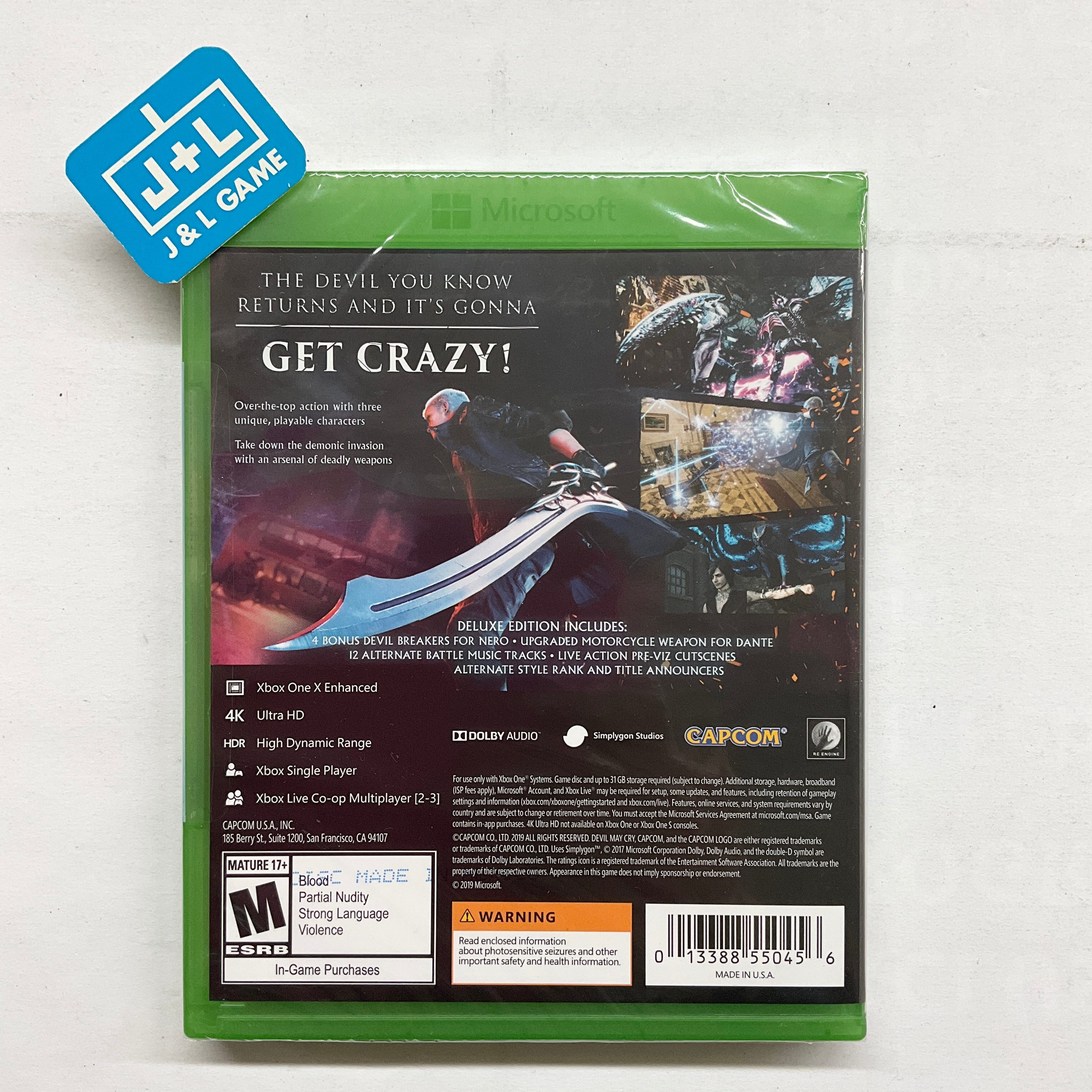 Devil May Cry 5 Deluxe Edition - (XB1) Xbox One Video Games Capcom   