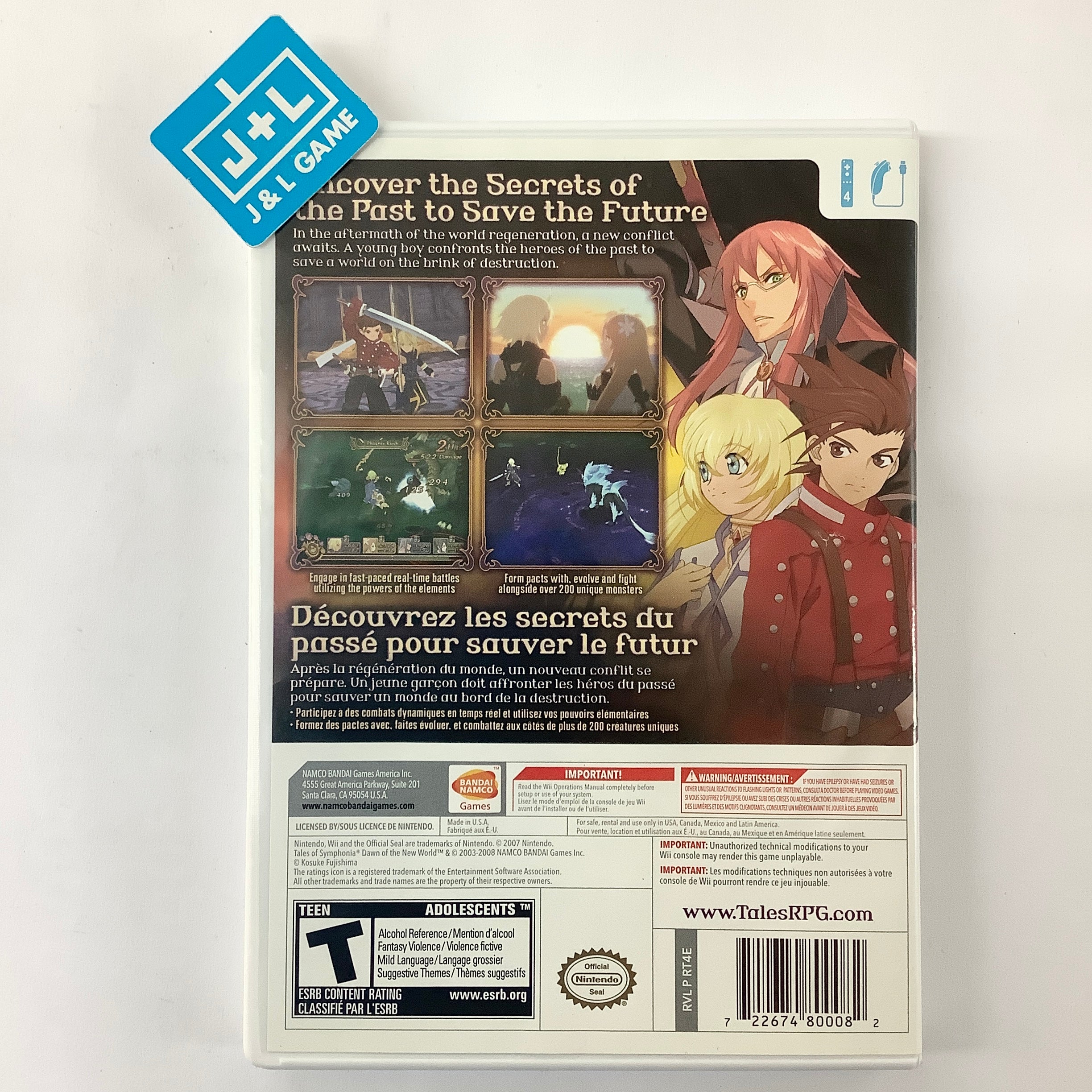 Tales of Symphonia: Dawn of the New World - Nintendo Wii [Pre-Owned] Video Games Namco Bandai Games   