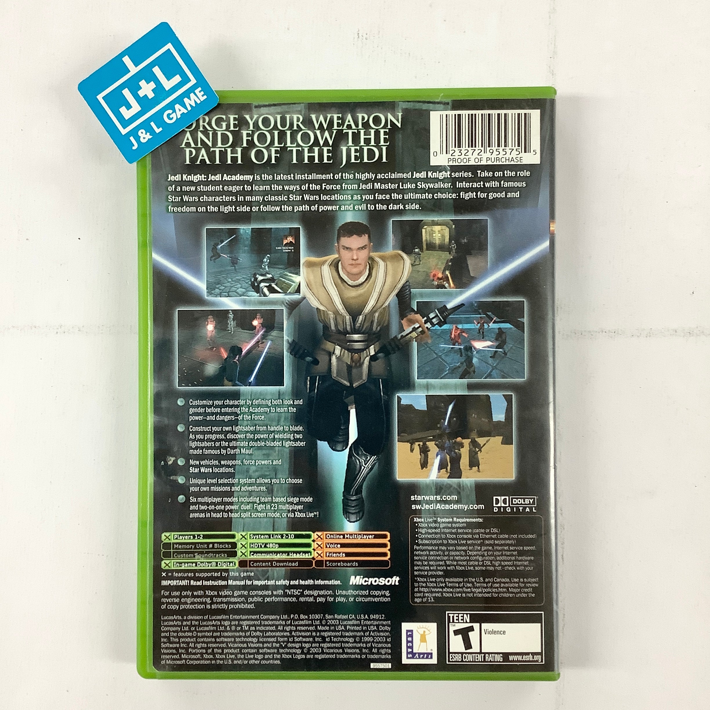 Star Wars Jedi Knight: Jedi Academy - Xbox [Pre-Owned] Video Games LucasArts   