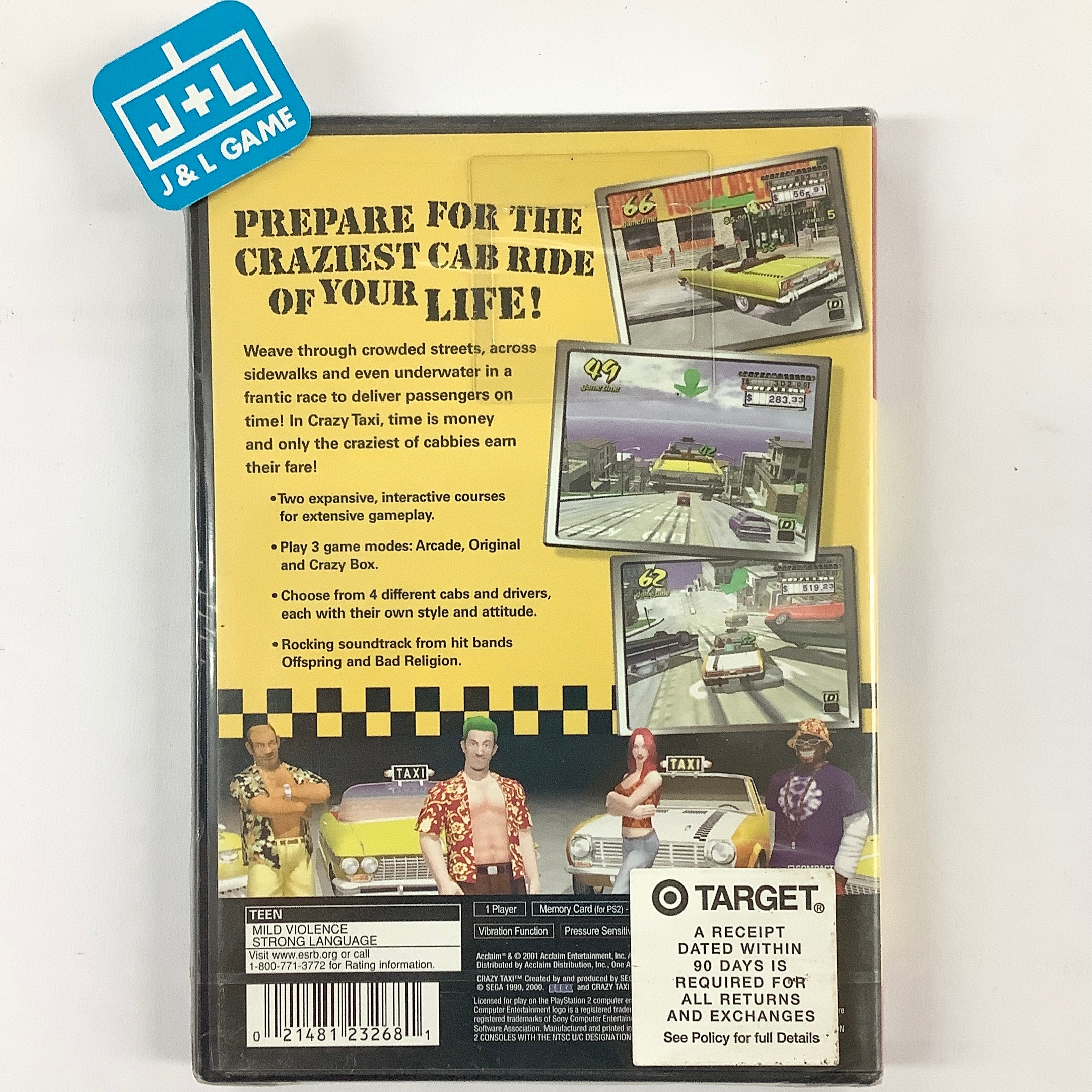 Crazy Taxi (Greatest Hits) - (PS2) PlayStation 2 Video Games Acclaim   