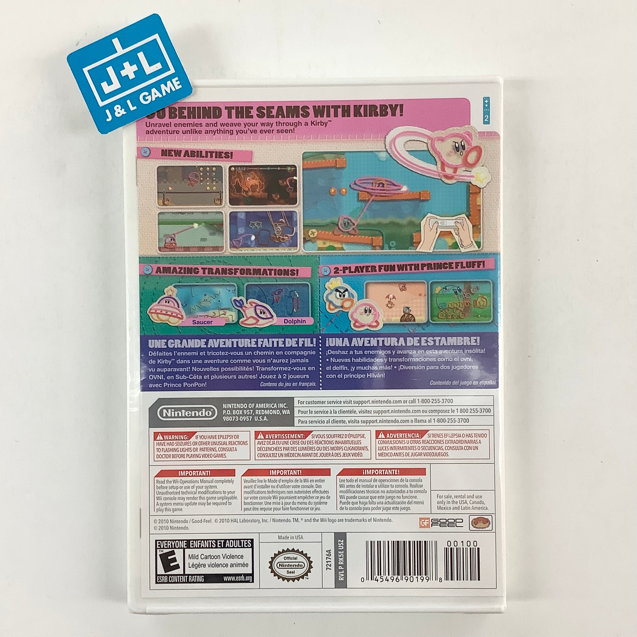 Kirby's Epic Yarn - Nintendo Wii Video Games Nintendo   