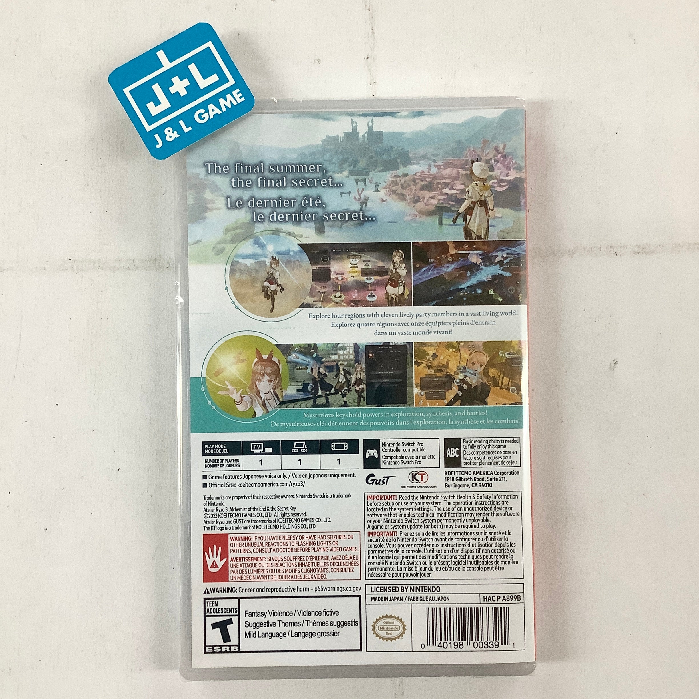 Atelier Ryza 3: Alchemist of the End & the Secret Key - (NSW) Nintendo Switch Video Games KT   