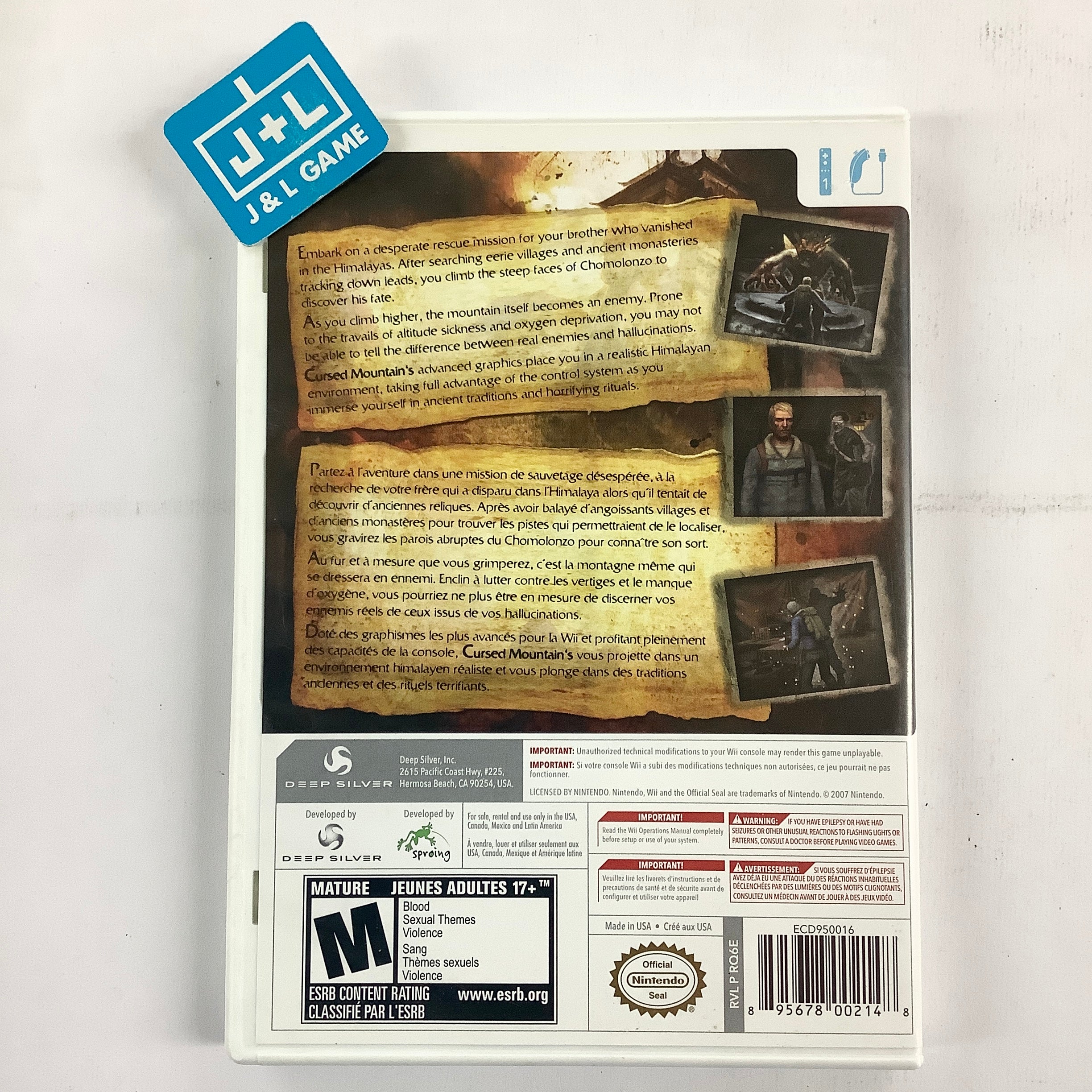 Cursed Mountain - Nintendo Wii [Pre-Owned] Video Games Deep Silver   