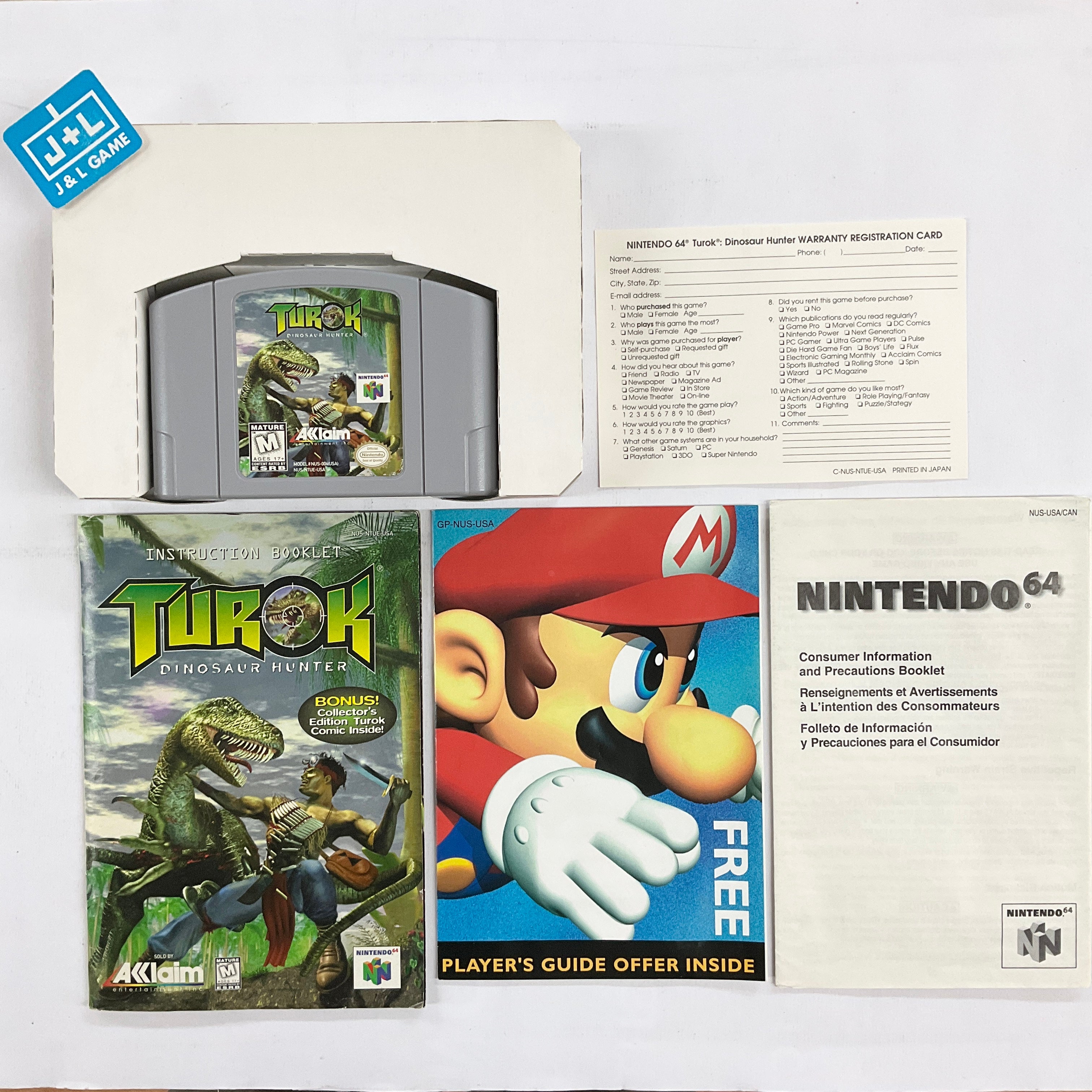 Turok: Dinosaur Hunter - (N64) Nintendo 64 [Pre-Owned] Video Games Acclaim   