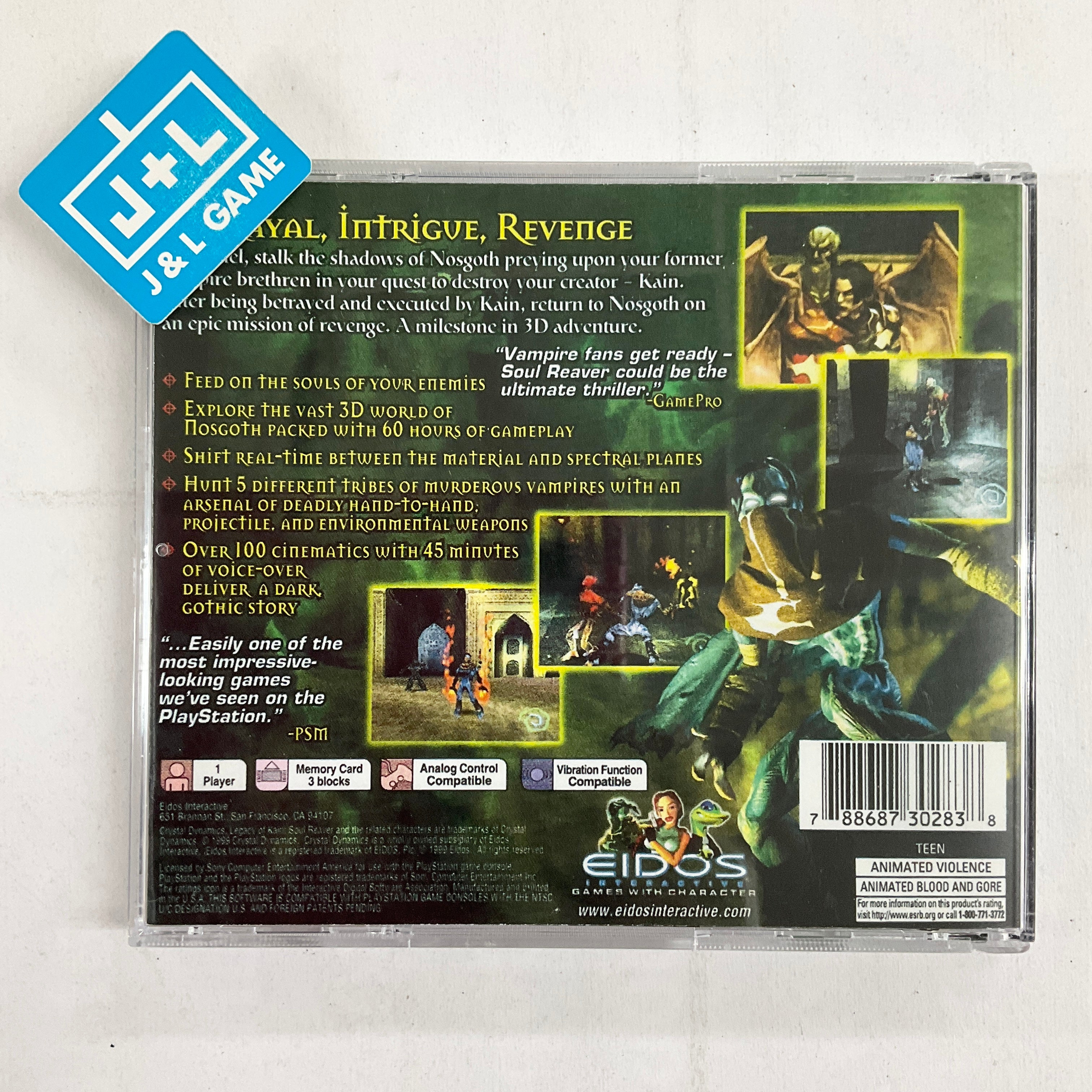 Legacy of Kain: Soul Reaver - (PS1) PlayStation 1 [Pre-Owned] Video Games Eidos Interactive   