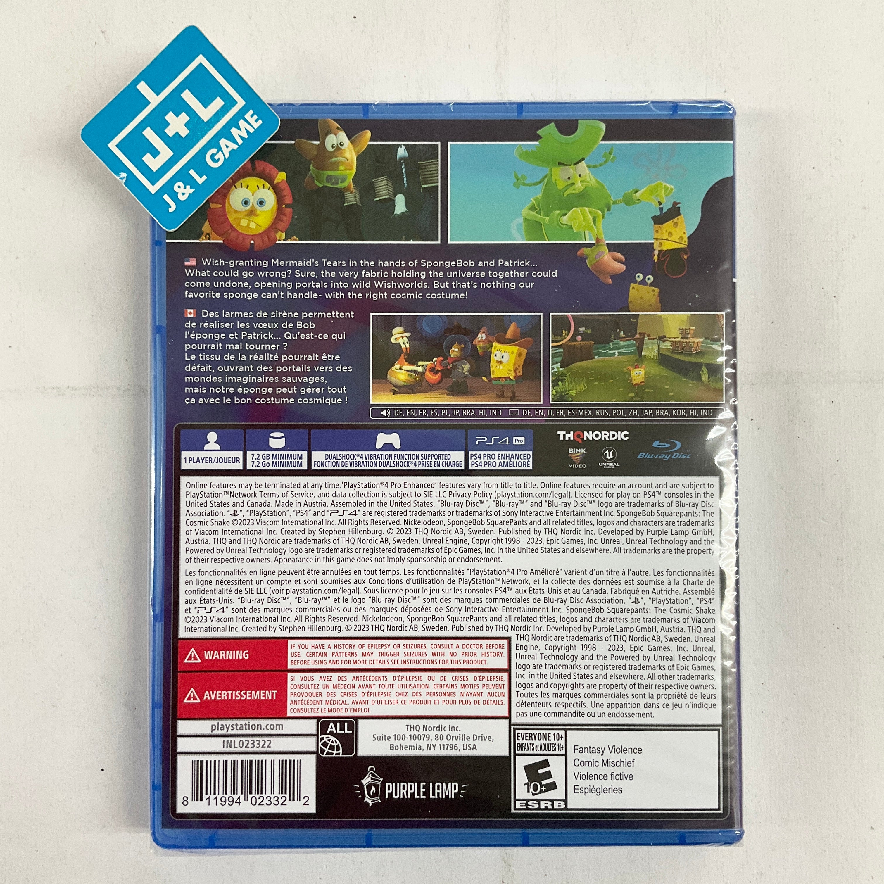 Spongebob Squarepants: The Cosmic Shake - (PS4) PlayStation 4 Video Games THQ Nordic   