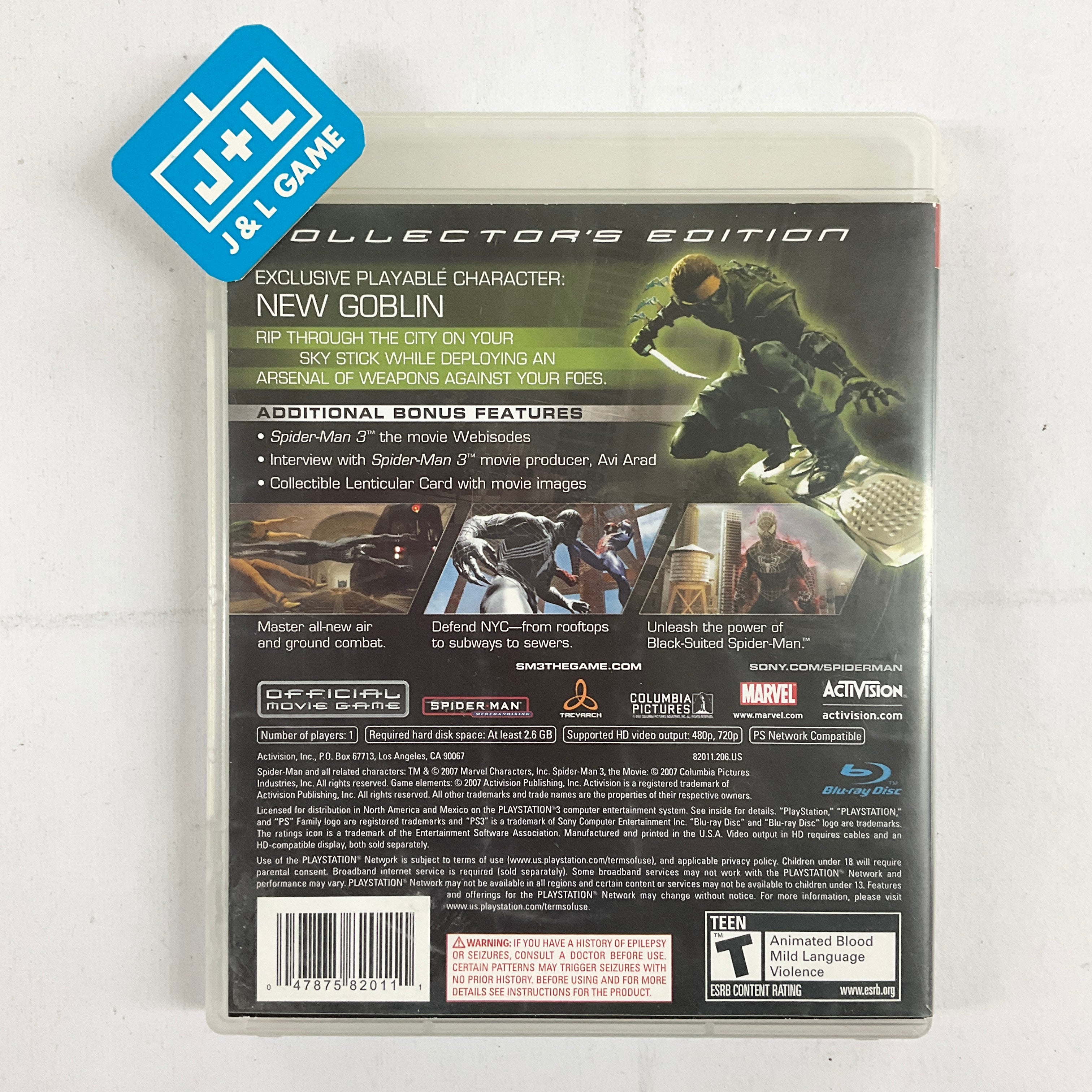 Spider-Man 3 Collector's Edition - (PS3) PlayStation 3 [Pre-Owned] Video Games Activision   