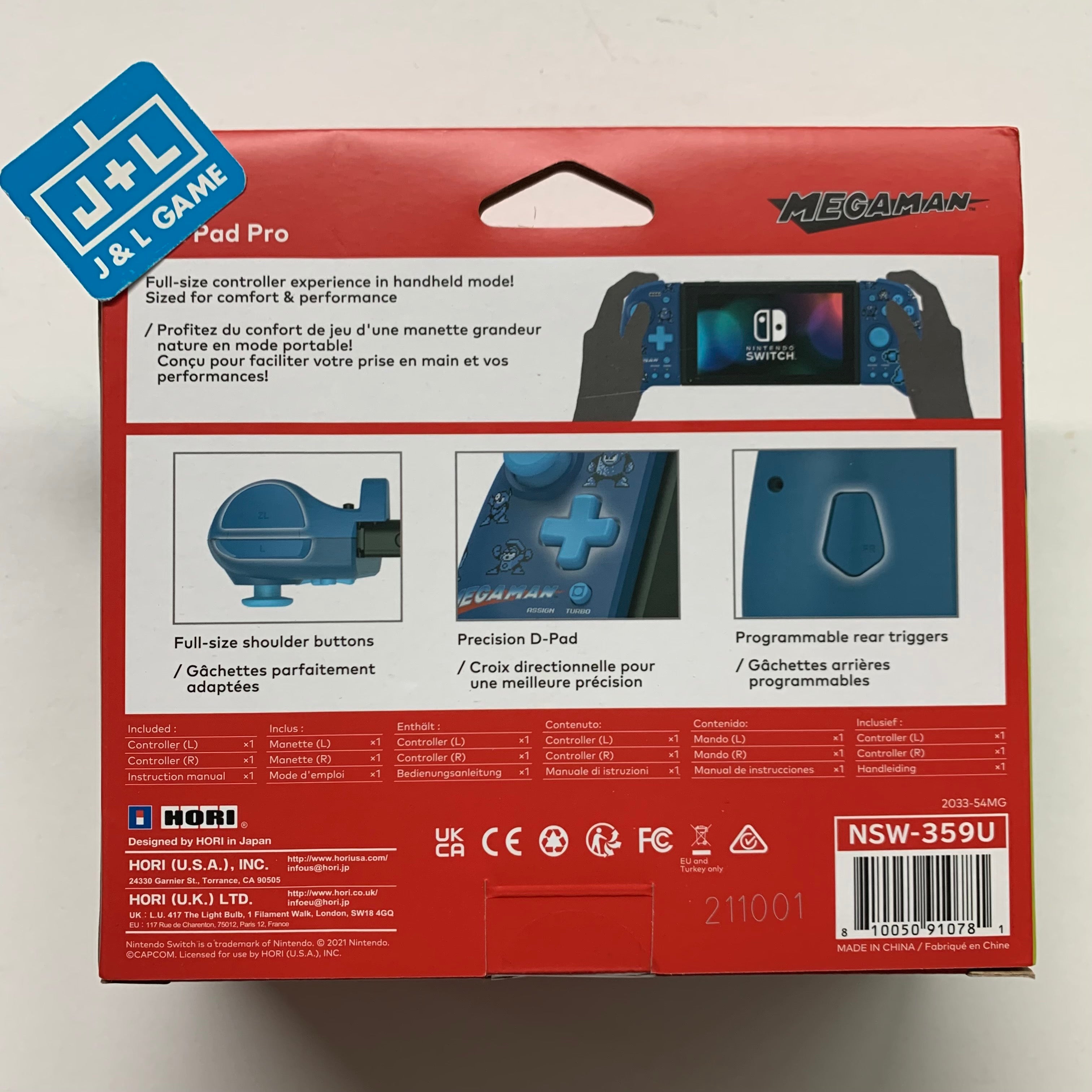 HORI Nintendo Switch Split Pad Pro (Mega Man) - (NSW) Nintendo Switch Accessories HORI   