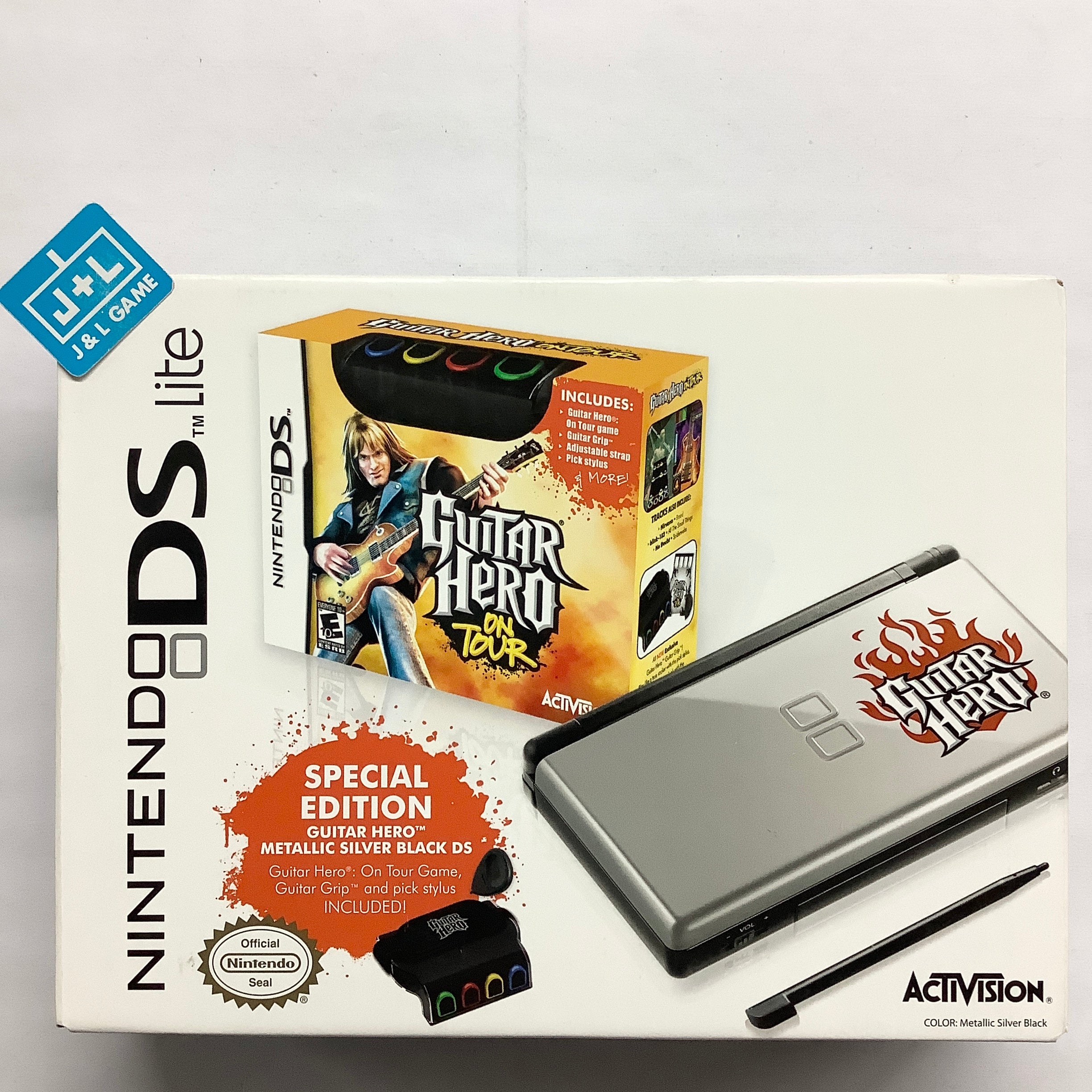Nintendo DS Lite Console (Guitar Hero Metallic Silver) - (NDS) Nintendo DS Consoles Nintendo   