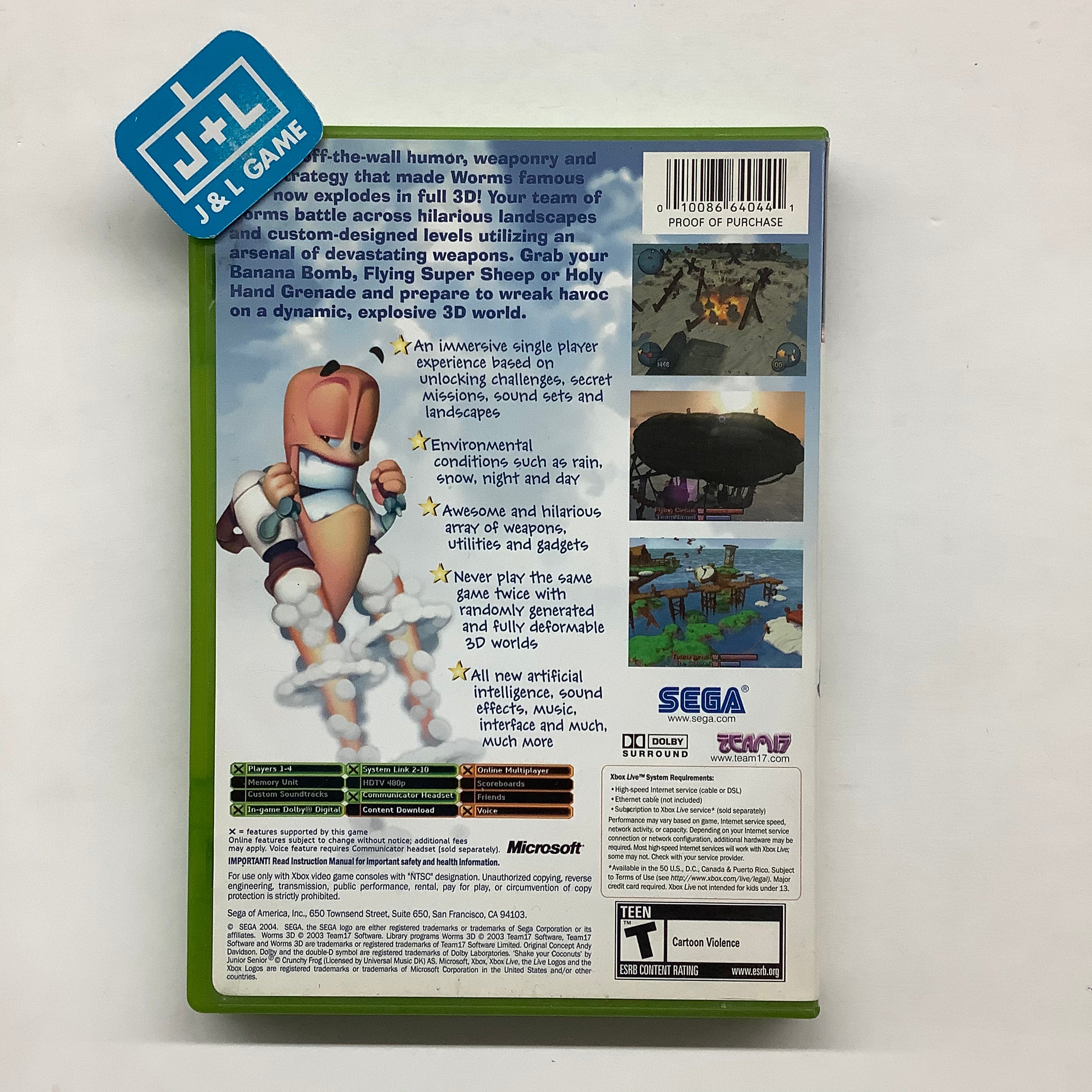 Worms 3D - Xbox [Pre-owned] Video Games Sega   