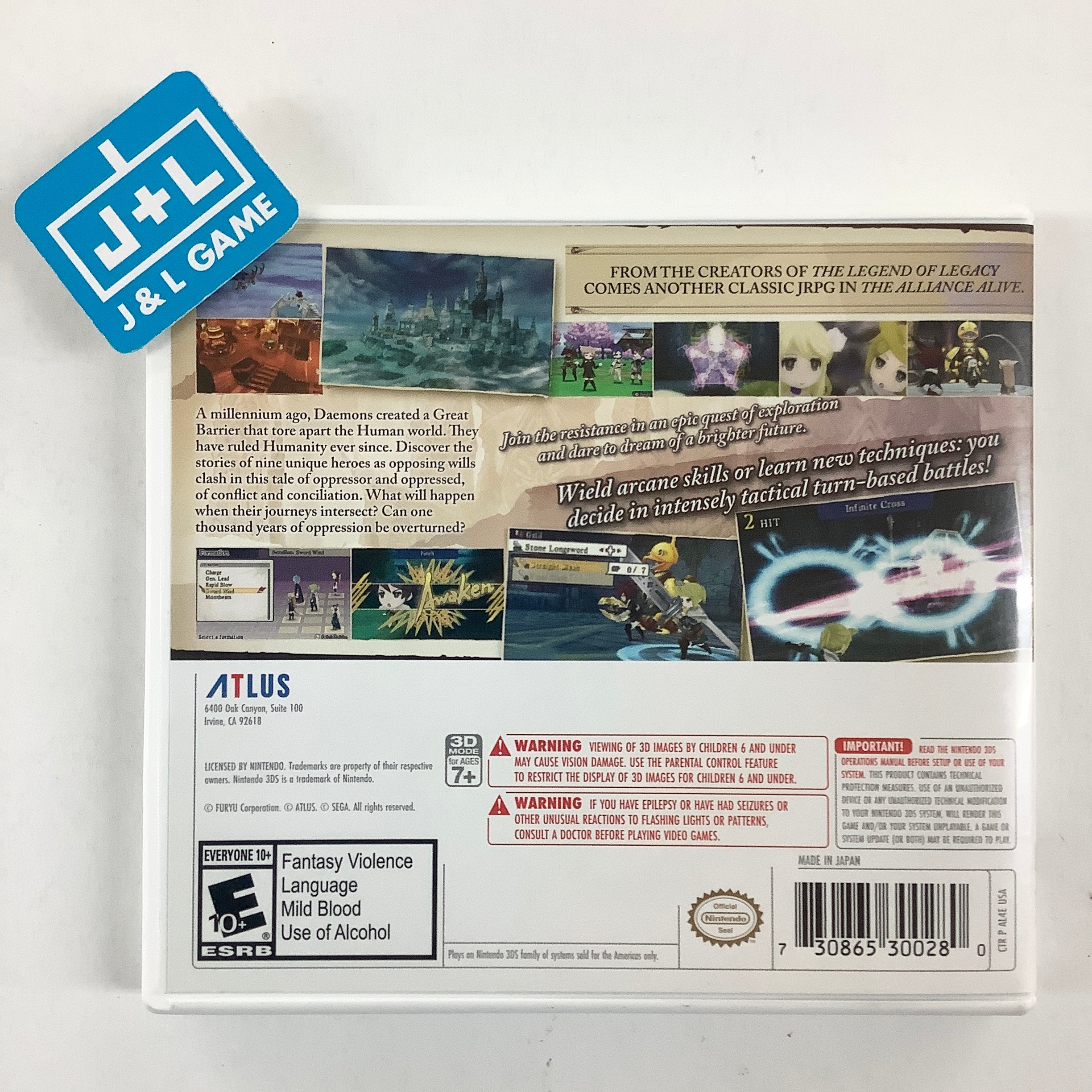 The Alliance Alive - Nintendo 3DS [Pre-Owned] Video Games Atlus   
