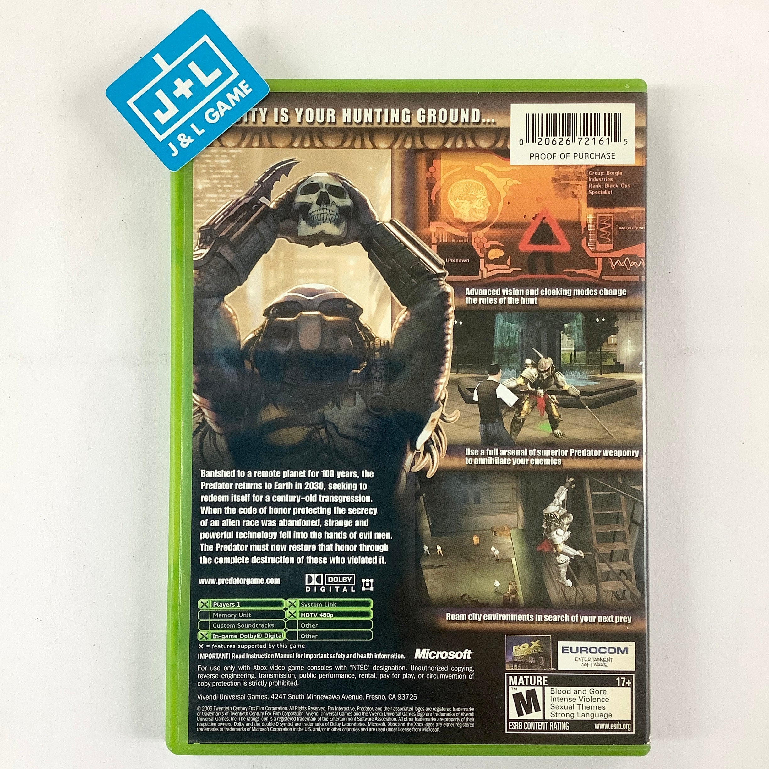 Predator: Concrete Jungle - Xbox [Pre-Owned] Video Games VU Games   