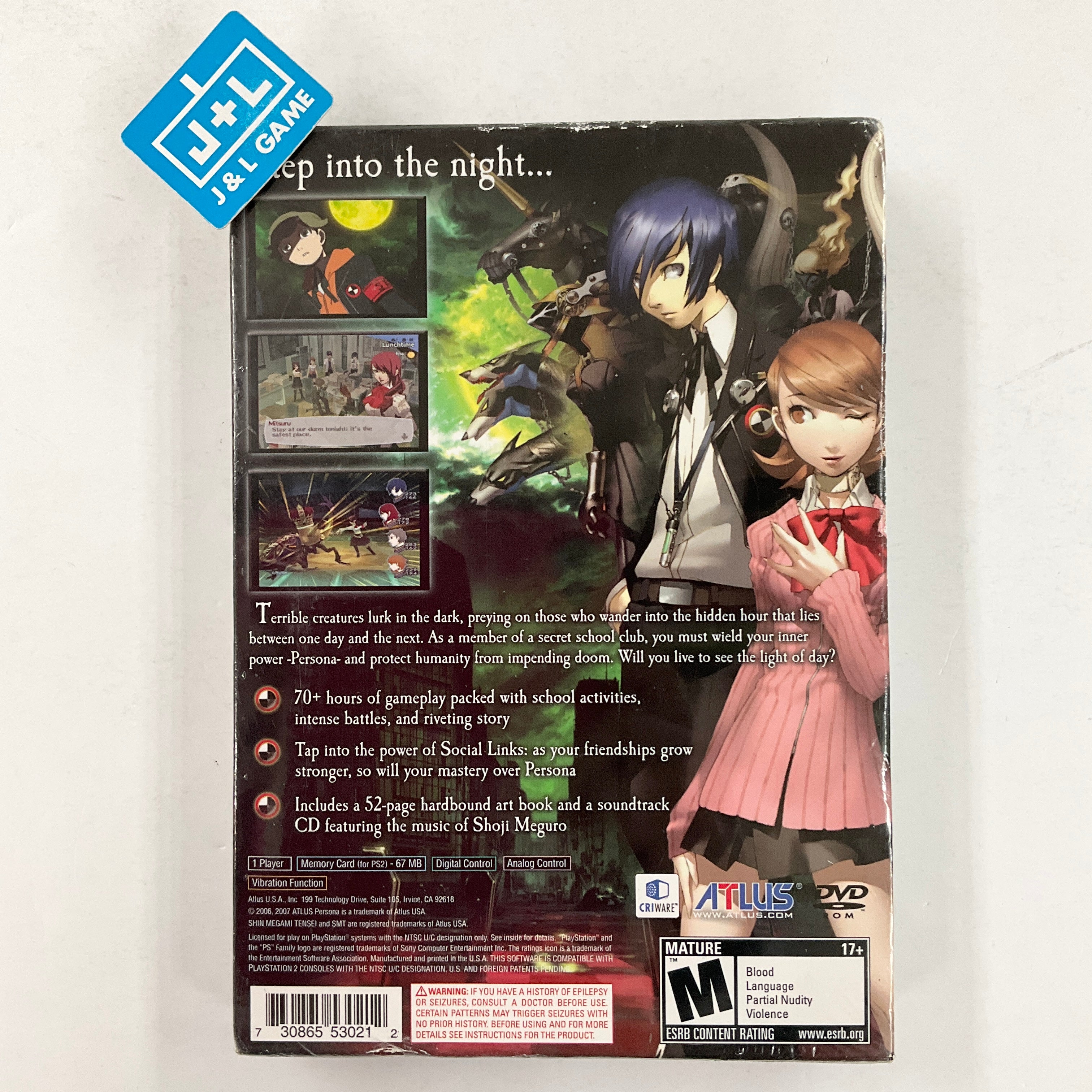 Persona 3 with Soundtrack CD and Artbook (Limited Edition) - (PS2) PlayStation 2 Video Games Atlus   