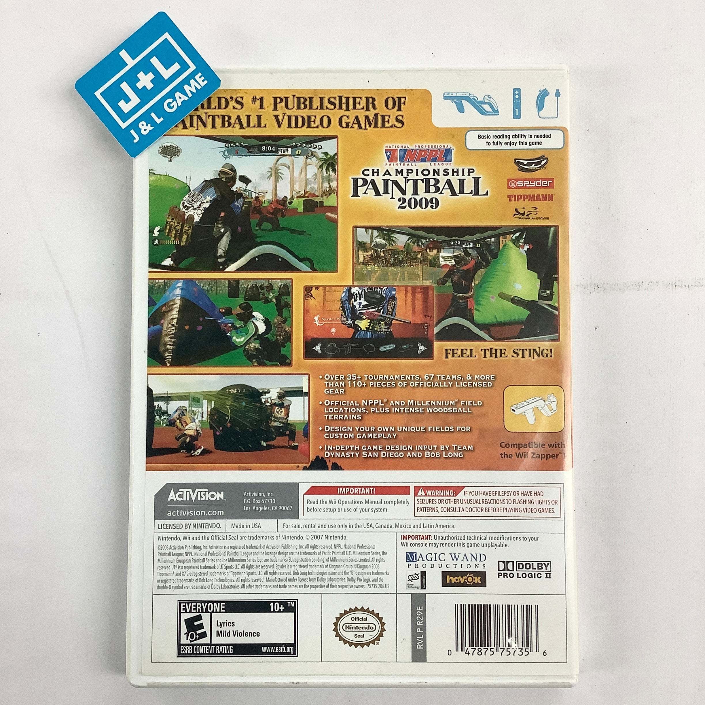 NPPL Championship Paintball 2009 - Nintendo Wii [Pre-Owned] Video Games Activision   