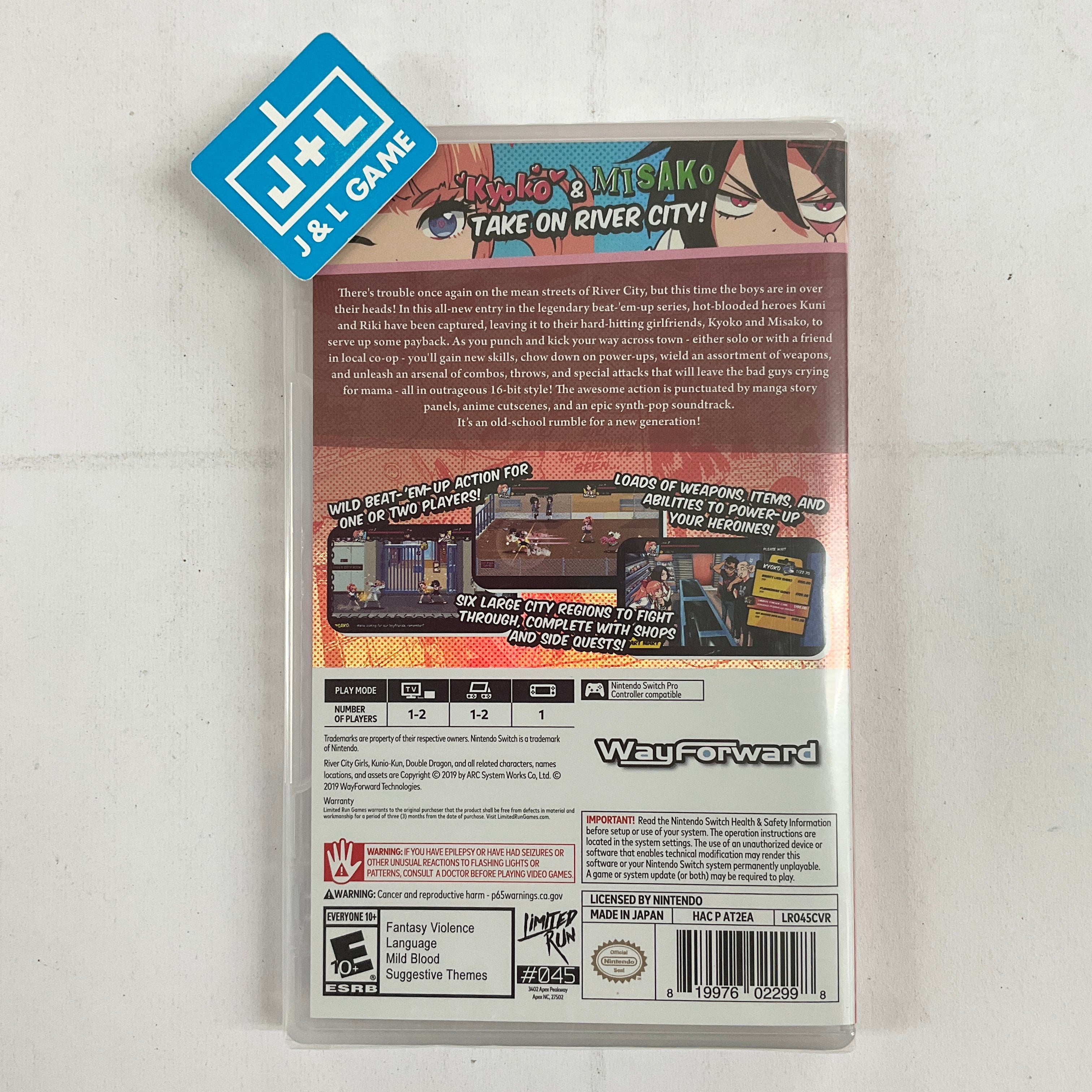 River City Girls (Limited Run #045 Limited Foil Cover Release with Music CD)- (NSW) Nintendo Switch Video Games Limited Run Games   