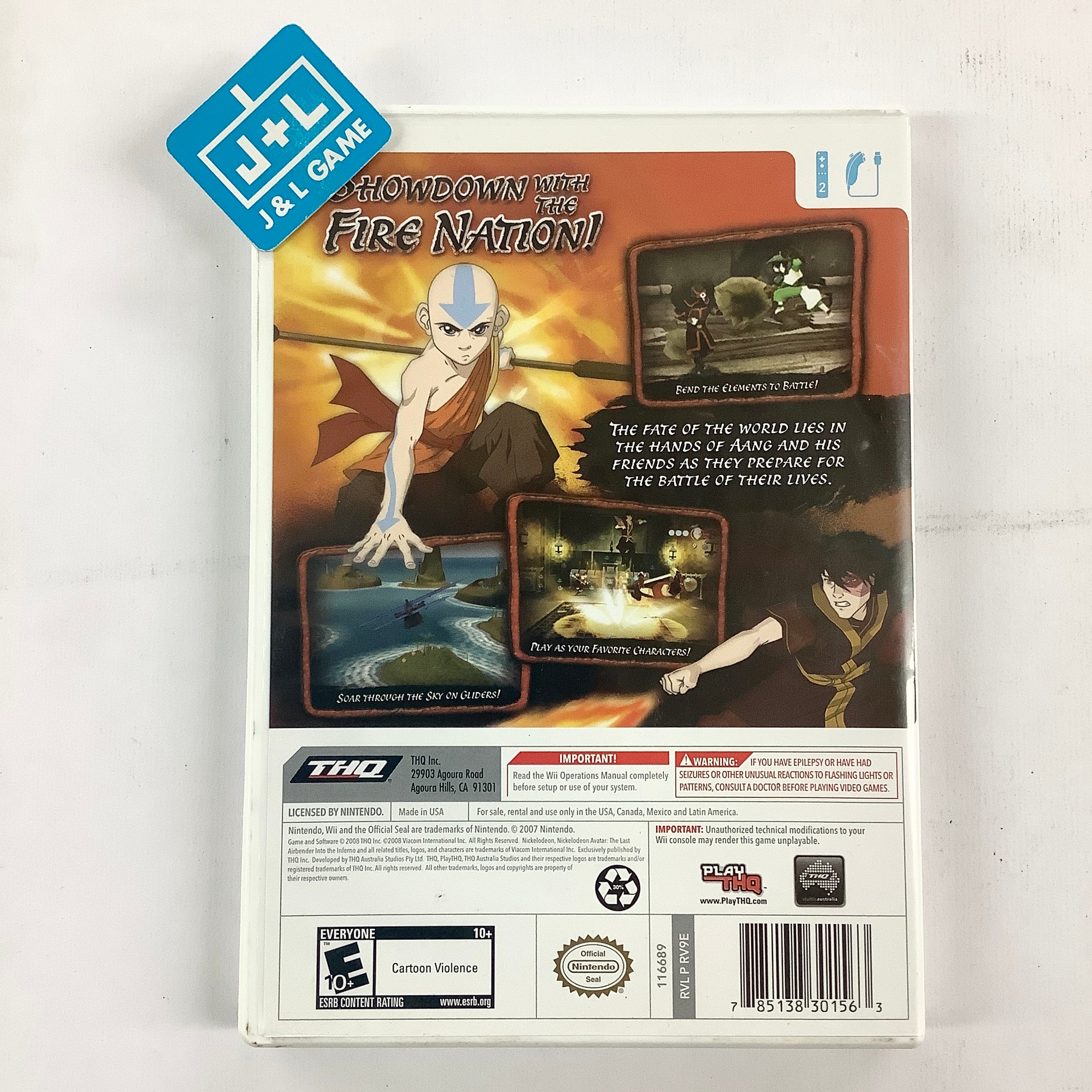 Avatar: The Last Airbender - Into the Inferno - Nintendo Wii [Pre-Owned] Video Games THQ   