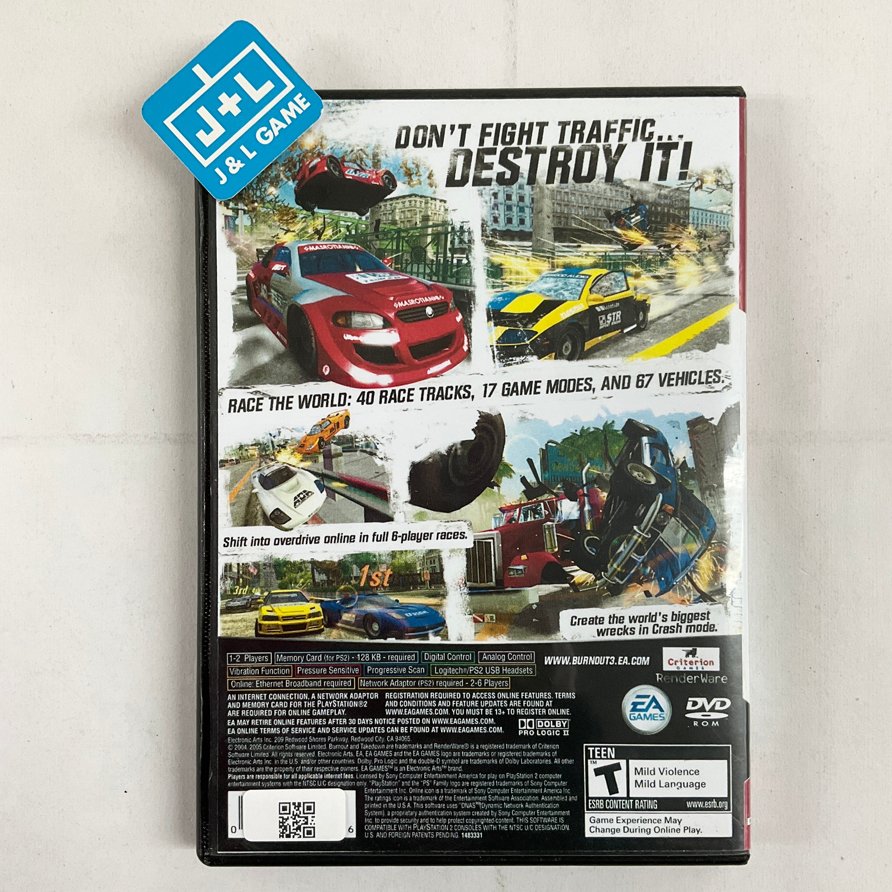 Burnout 3: Takedown (Greatest Hits) - (PS2) PlayStation 2 [Pre-Owned] Video Games Electronic Arts   