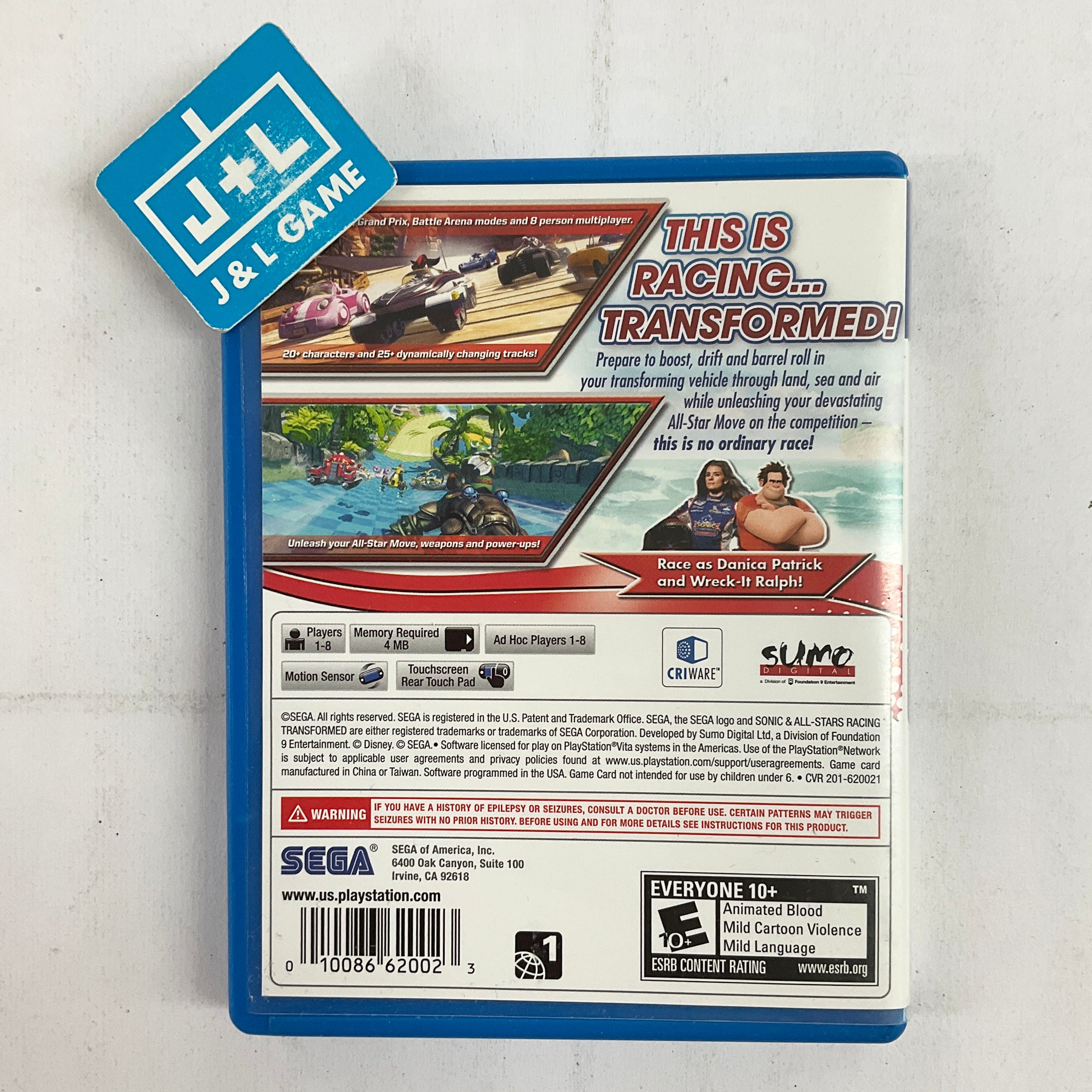 Sonic & All-Stars Racing Transformed - (PSV) PlayStation Vita [Pre-Owned] Video Games SEGA   