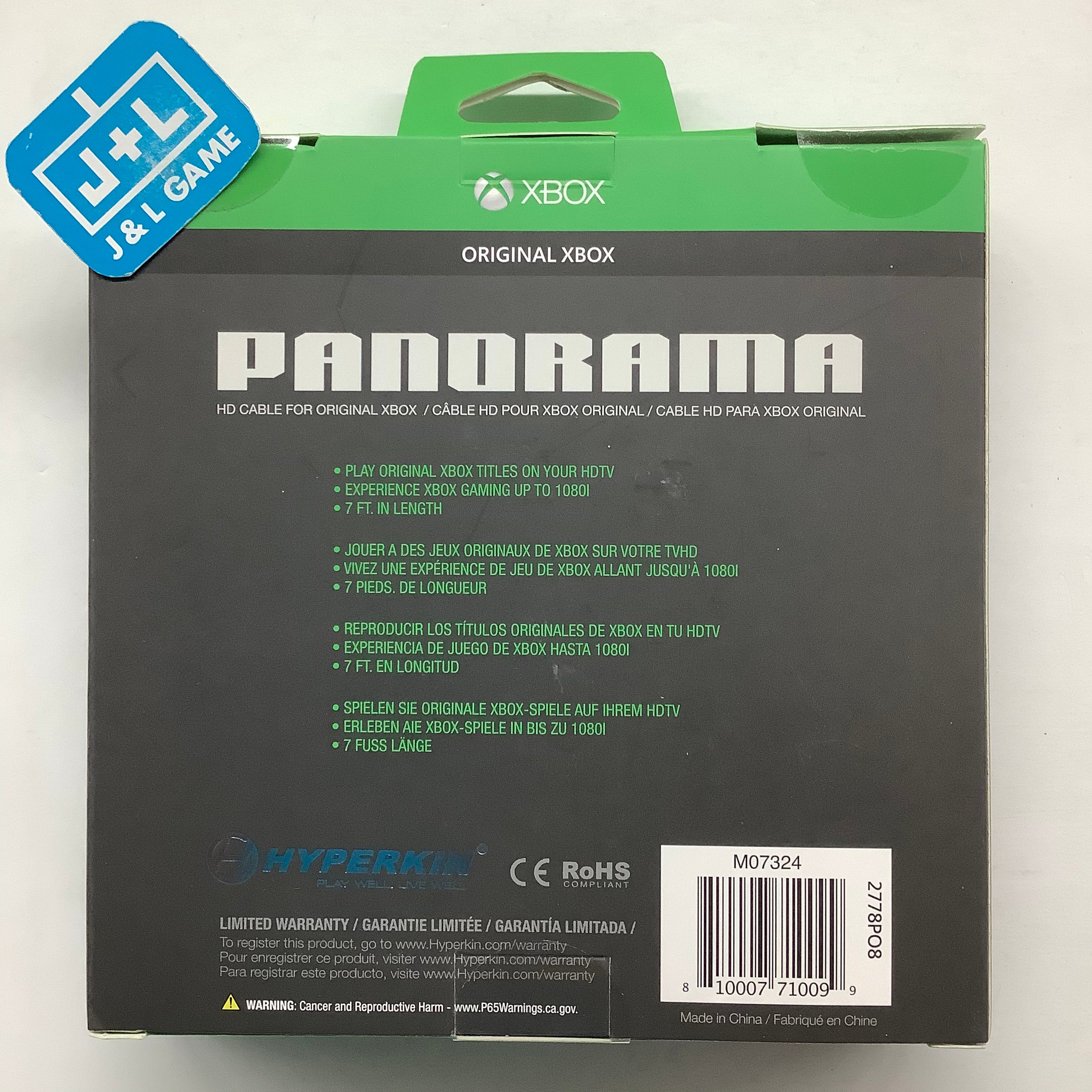 Hyperkin Panorama HD Cable for Original Xbox - Xbox Accessories Hyperkin   