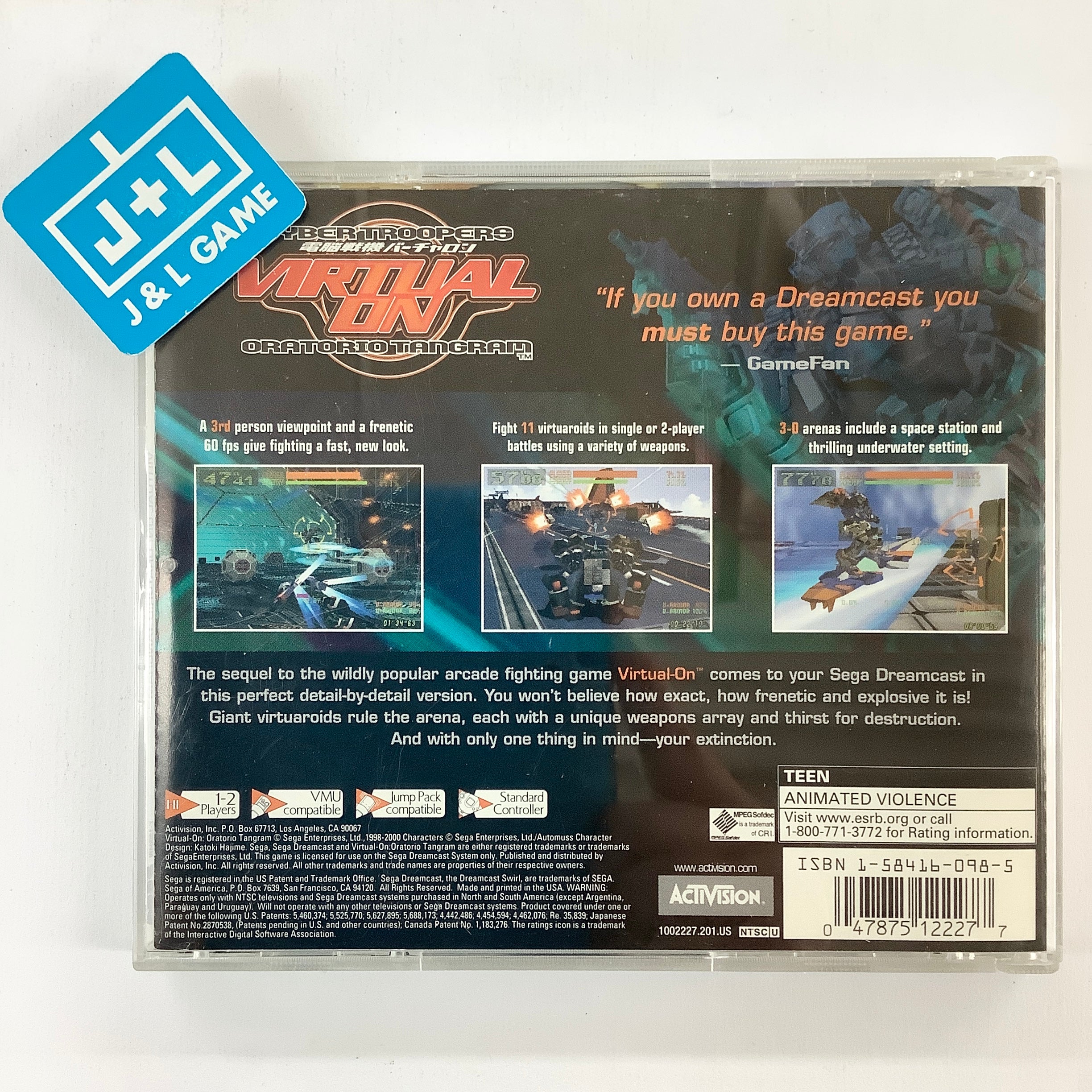 Cyber Troopers Virtual On: Oratorio Tangram - (DC) SEGA Dreamcast [Pre-Owned] Video Games Activision   