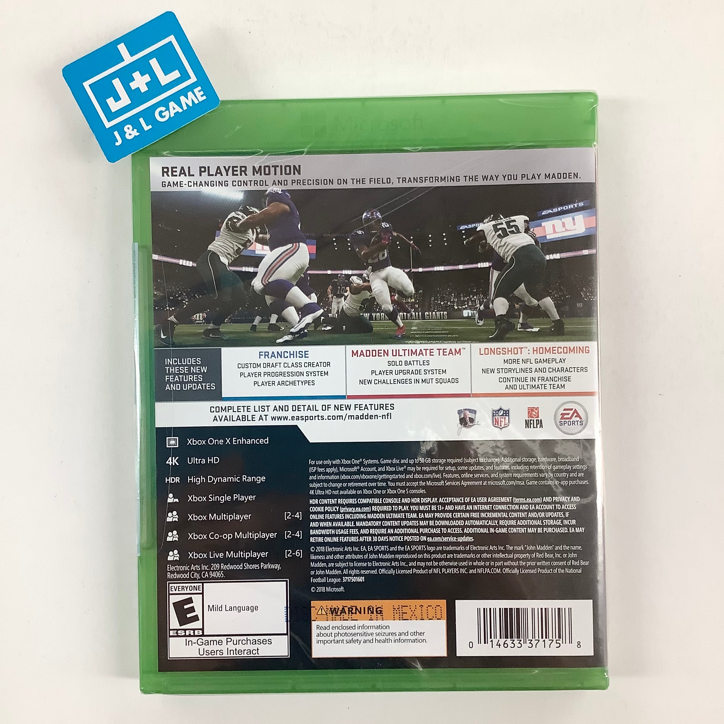 Madden NFL 19 - (XB1) Xbox One Video Games Electronic Arts   