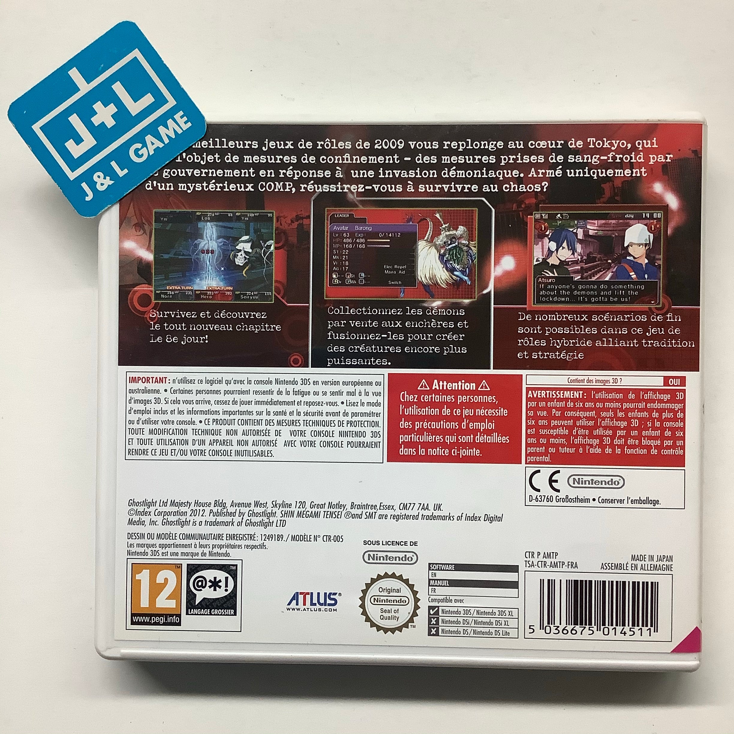 Shin Megami Tensei: Devil Survivor Overclocked - Nintendo 3DS [Pre-Owned] (European Import) Video Games Atlus   