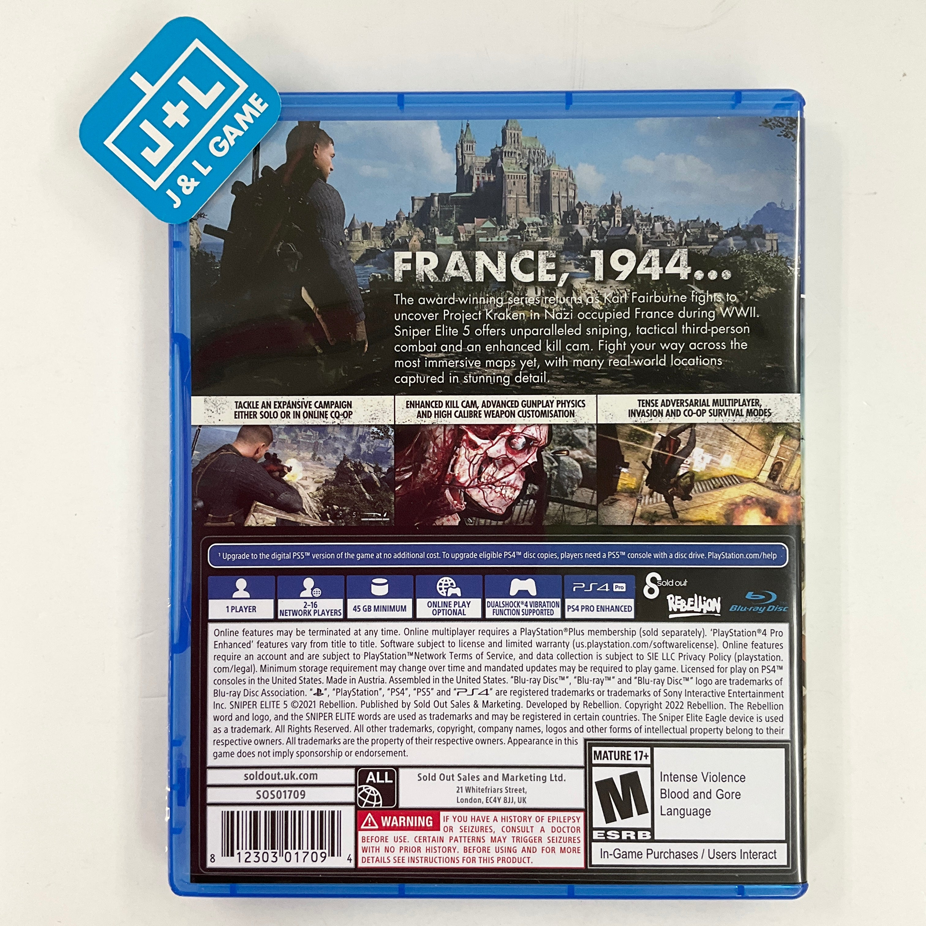 Sniper Elite 5 - (PS4) PlayStation 4 [UNBOXING] Video Games Sold Out   