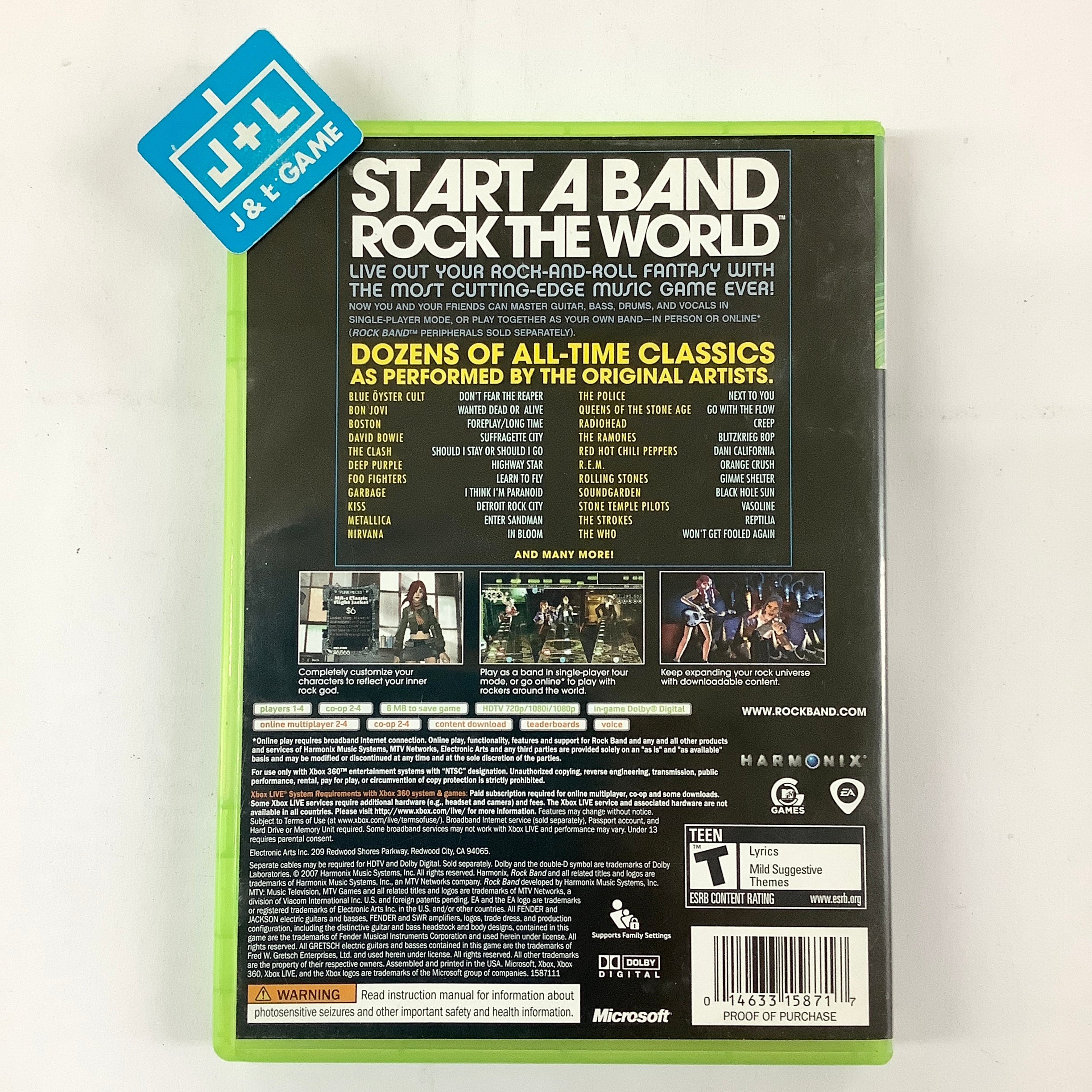 Rock Band - Xbox 360 [Pre-Owned] Video Games MTV Games   