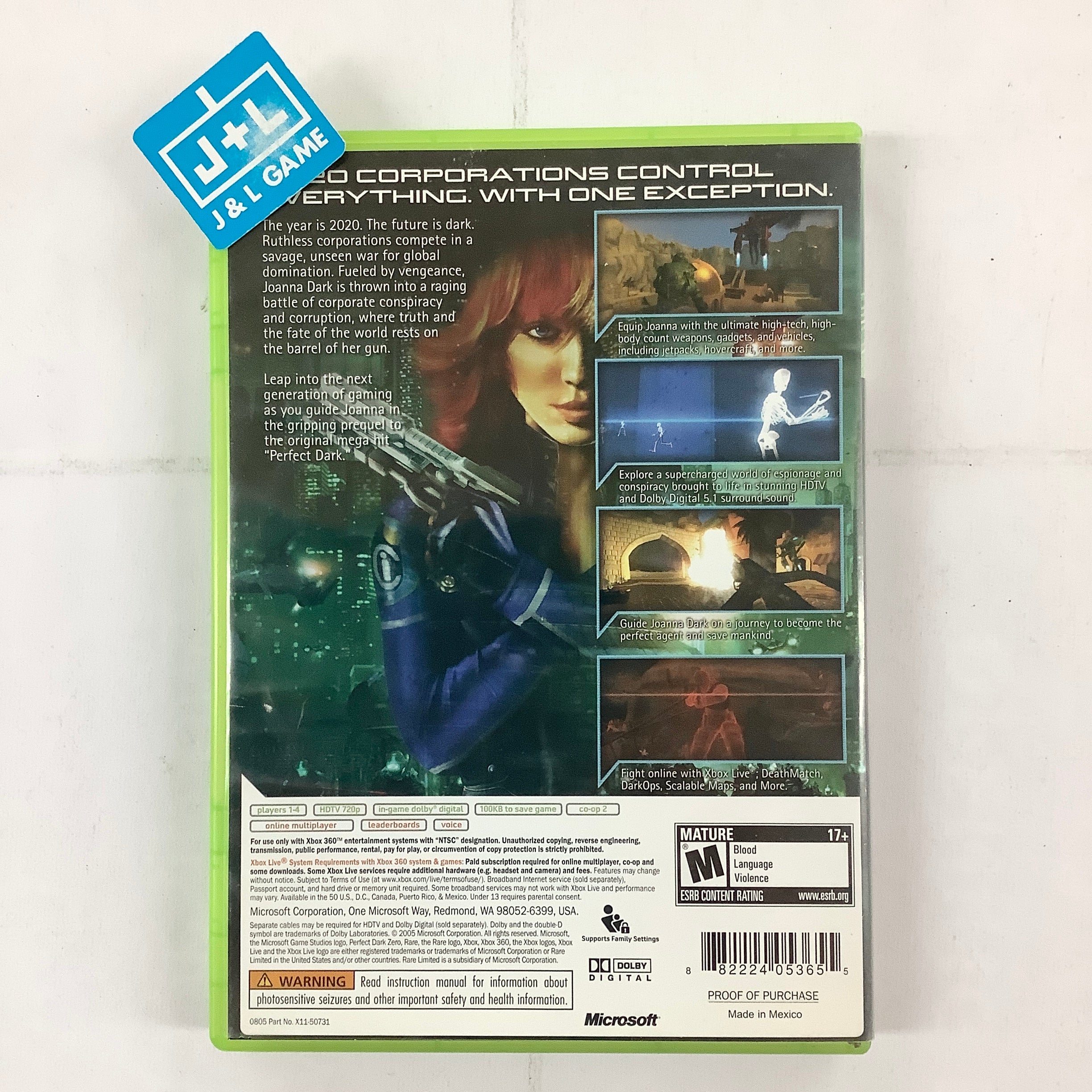 Perfect Dark Zero - Xbox 360 [Pre-Owned] Video Games Microsoft Game Studios   