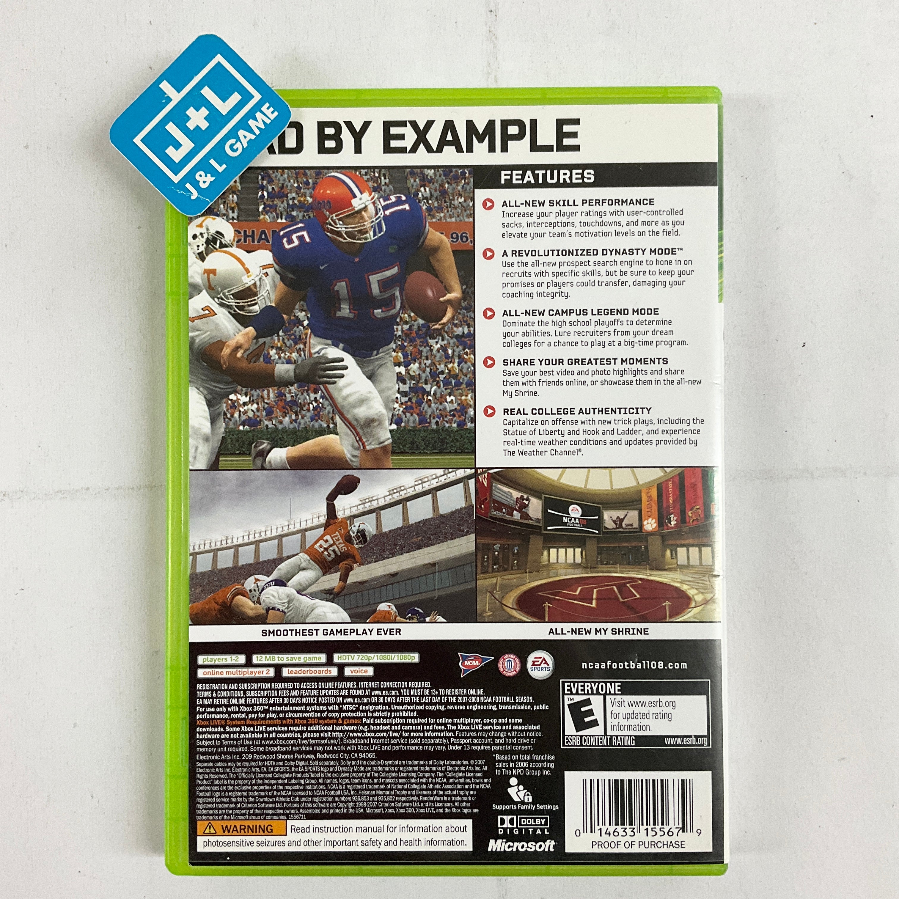 NCAA Football 08 - Xbox 360 [Pre-Owned] Video Games EA Sports   