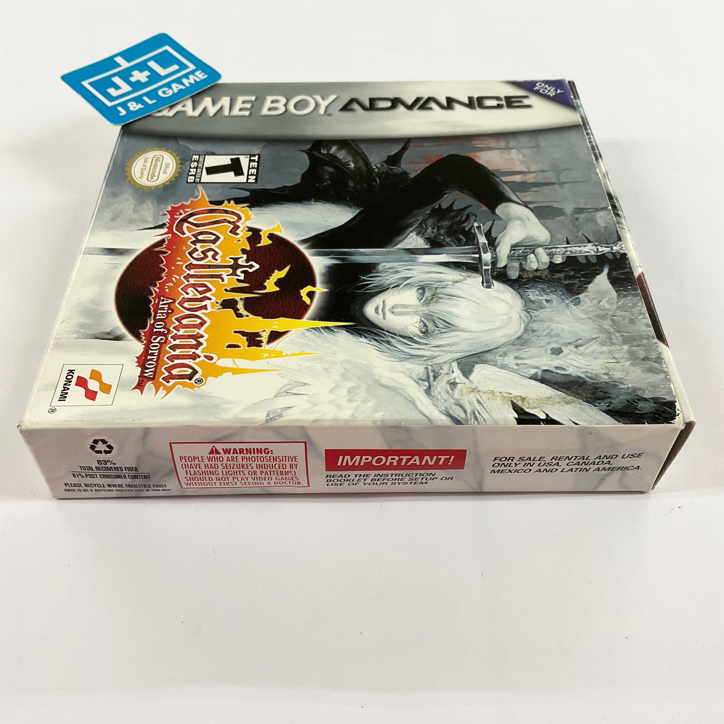 Castlevania: Aria of Sorrow - (GBA) Game Boy Advance [Pre-Owned] Video Games Konami   