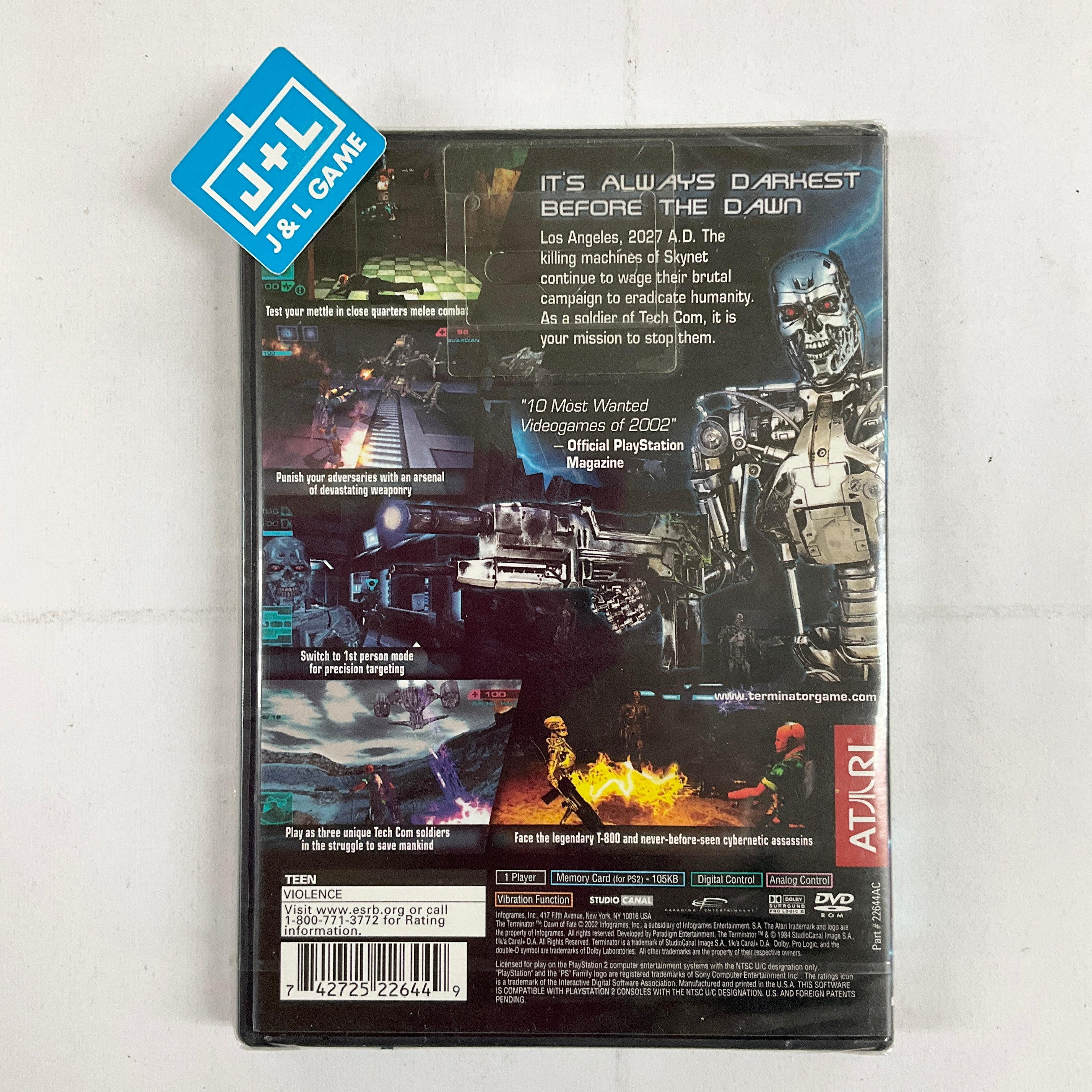 The Terminator: Dawn of Fate - (PS2) PlayStation 2 Video Games Atari SA   