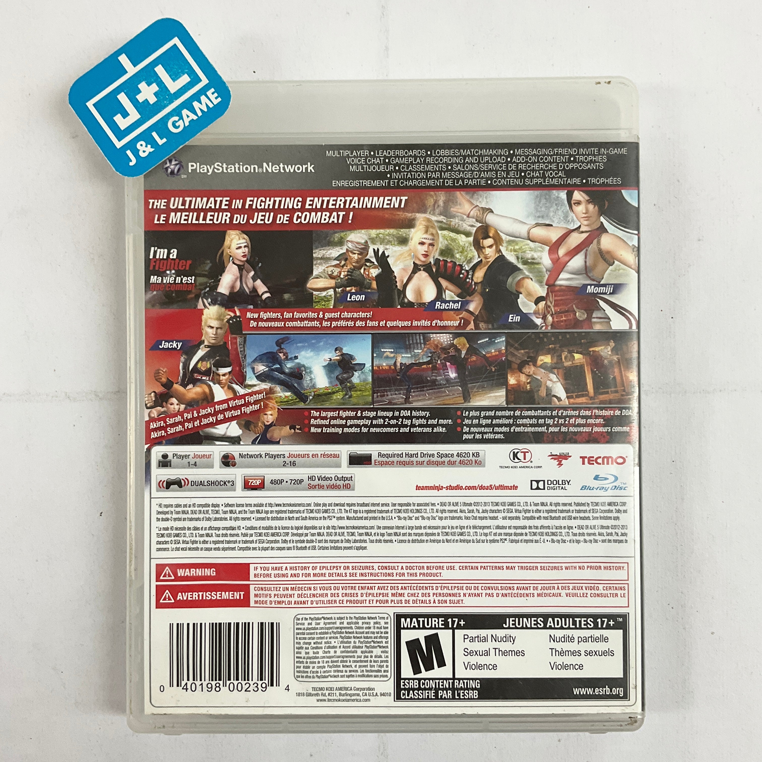 Dead or Alive 5 Ultimate - (PS3) PlayStation 3 [Pre-Owned] Video Games Tecmo Koei Games   