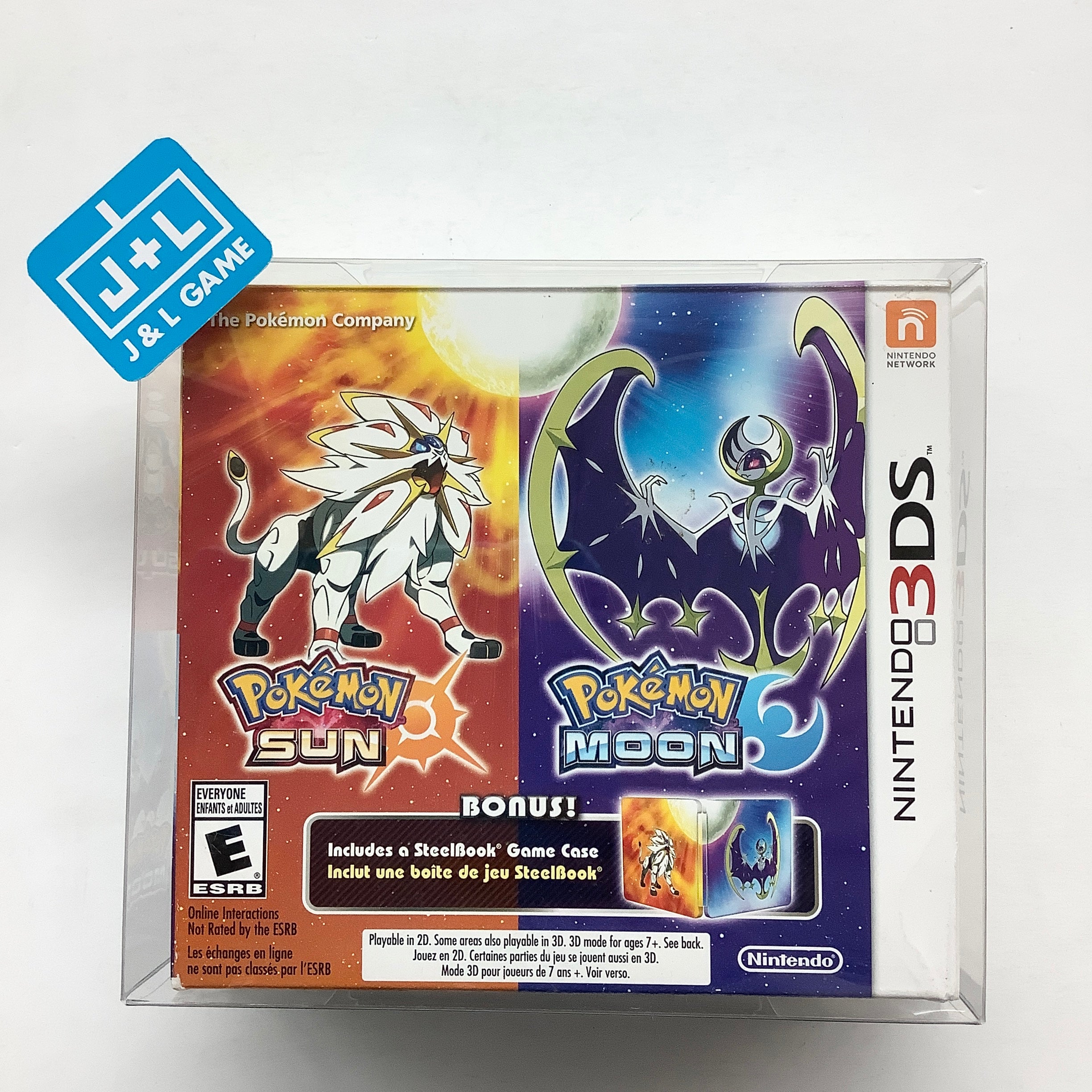 Pokemon Sun and Moon Dual Pack (with Steelbook) - Nintendo 3DS Video Games Nintendo   