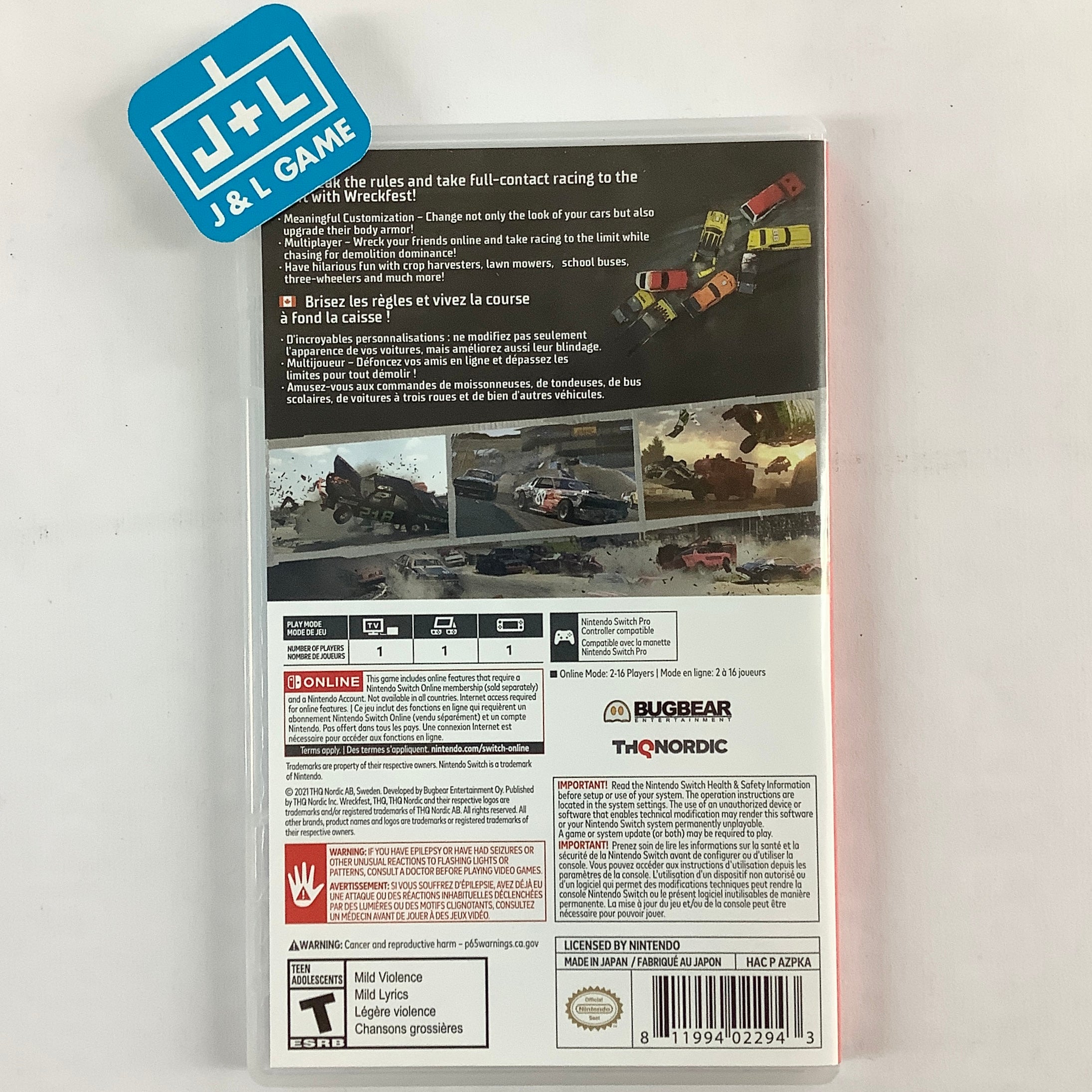 Wreckfest - (NSW) Nintendo Switch [UNBOXING] Video Games THQ Nordic   