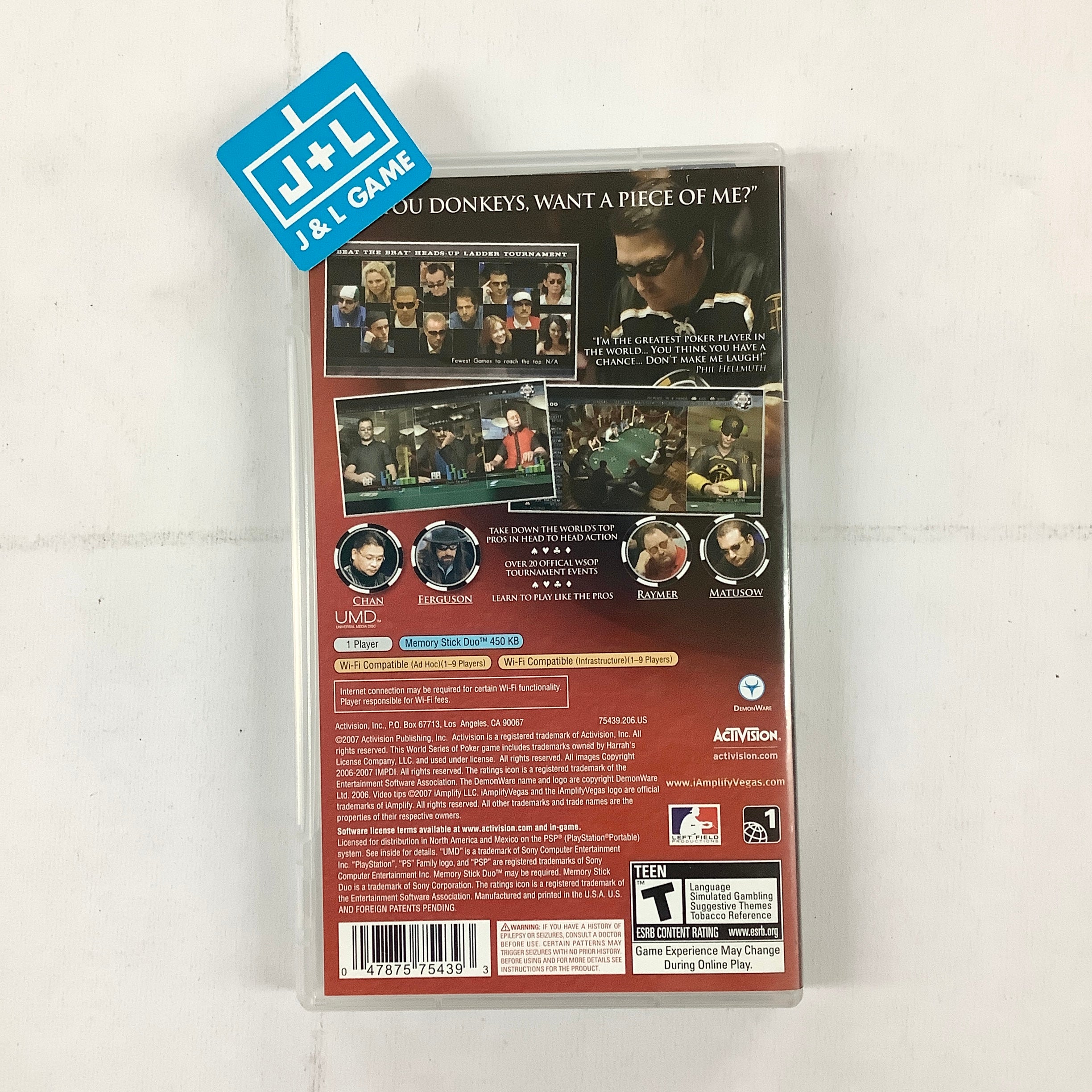 World Series of Poker 2008: Battle for the Bracelets - Sony PSP [Pre-Owned] Video Games Activision   