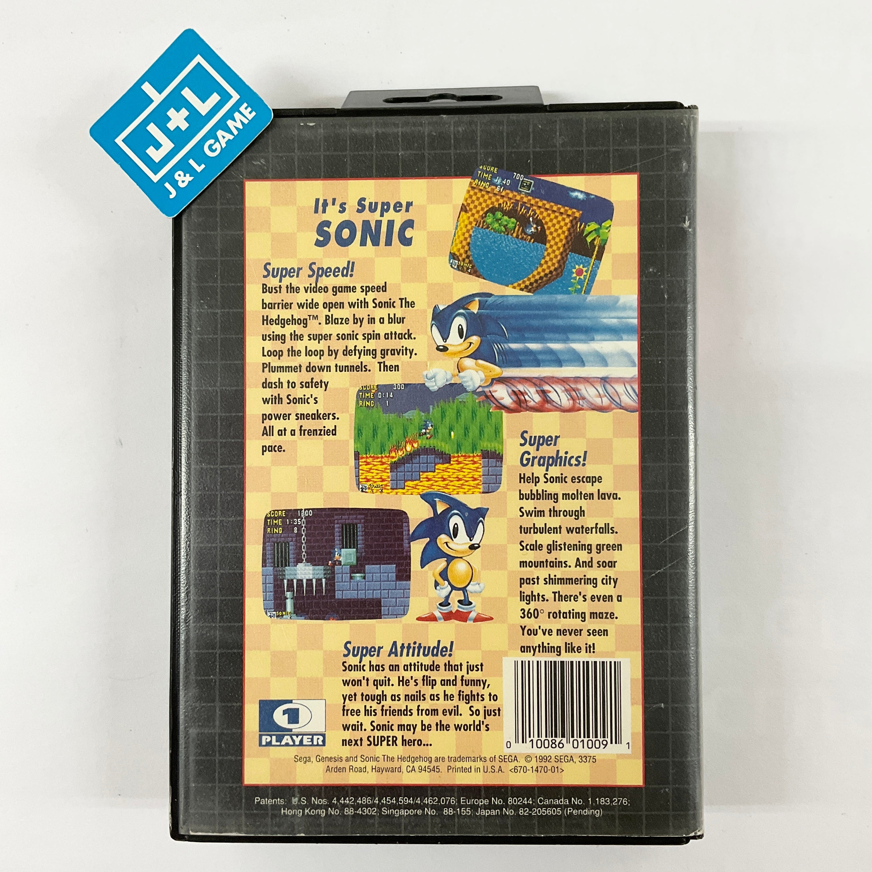 Sonic the Hedgehog (Not for Resale) - (SG) SEGA Genesis [Pre-Owned] Video Games Sega   