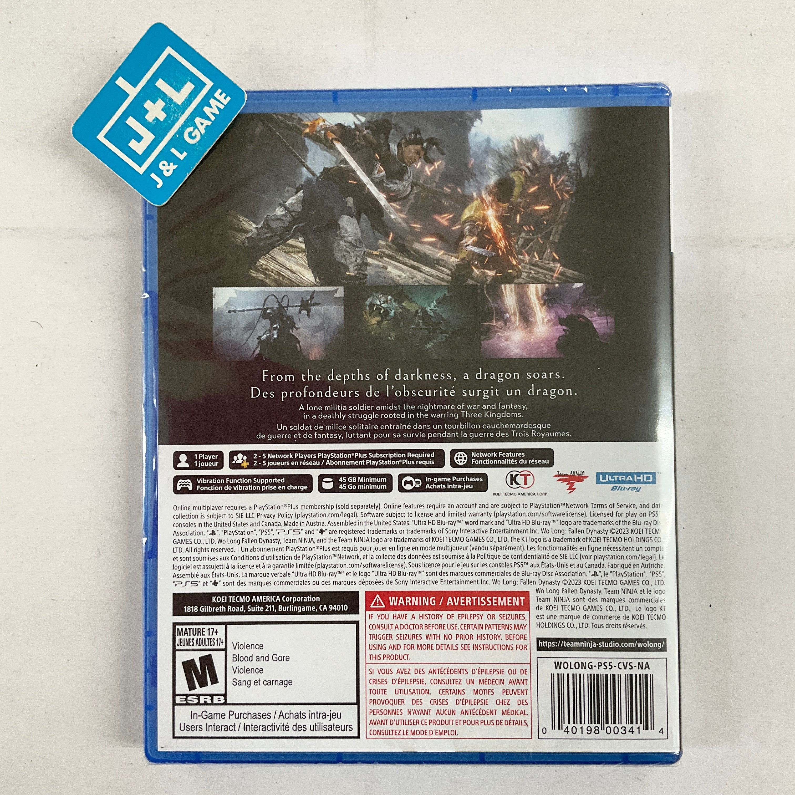 Wo Long: Fallen Dynasty - (PS5) PlayStation 5 Video Games KT   