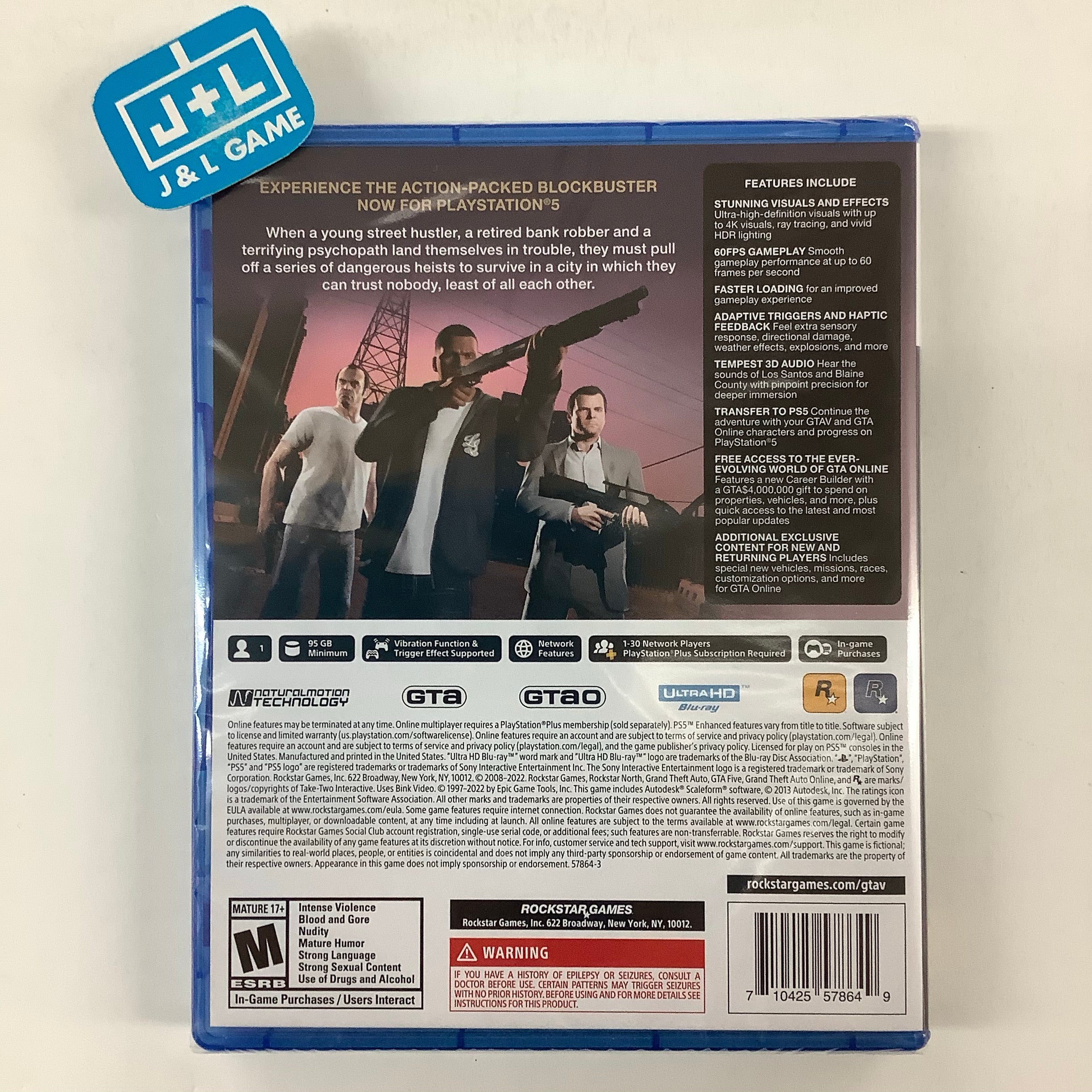 Grand Theft Auto V - (PS5) PlayStation 5 Video Games Rockstar Games   