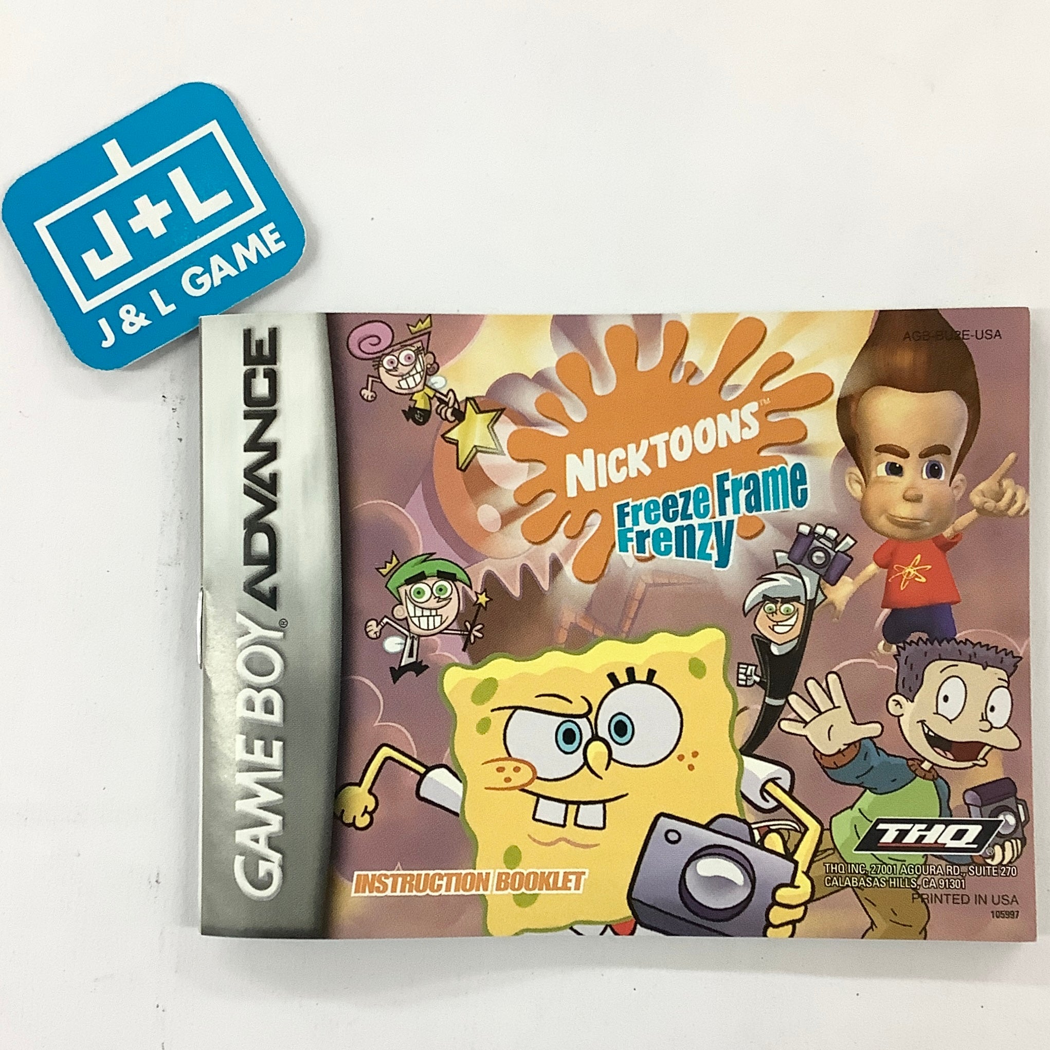 2 Games in 1 Double Pack - SpongeBob SquarePants: Battle for Bikini Bottom & Nicktoons: Freeze Frame Frenzy - (GBA) Game Boy Advance [Pre-Owned] Video Games THQ   