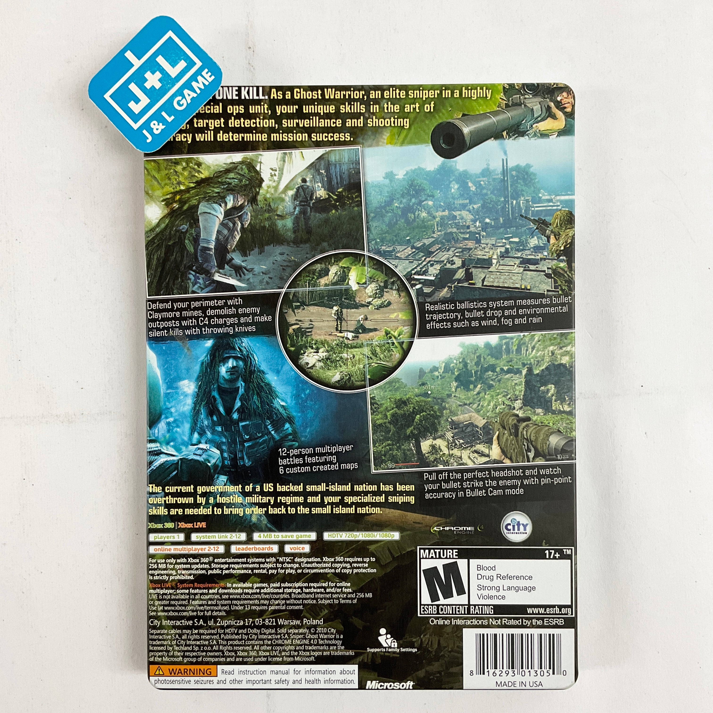 Sniper: Ghost Warrior (Limited Edition) - Xbox 360 [Pre-Owned] Video Games City Interactive   
