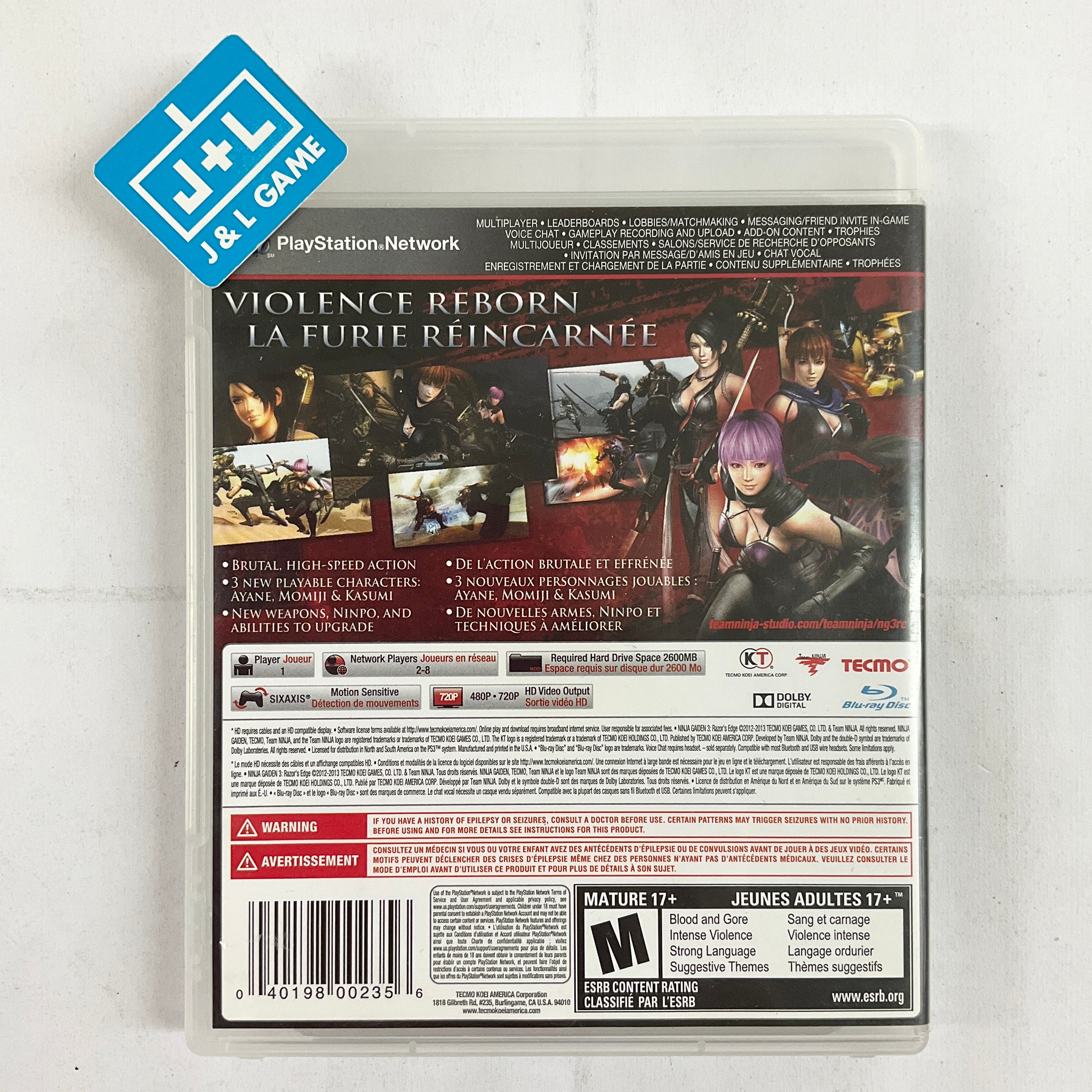 Ninja Gaiden 3: Razor's Edge - (PS3) Playstation 3 [Pre-Owned