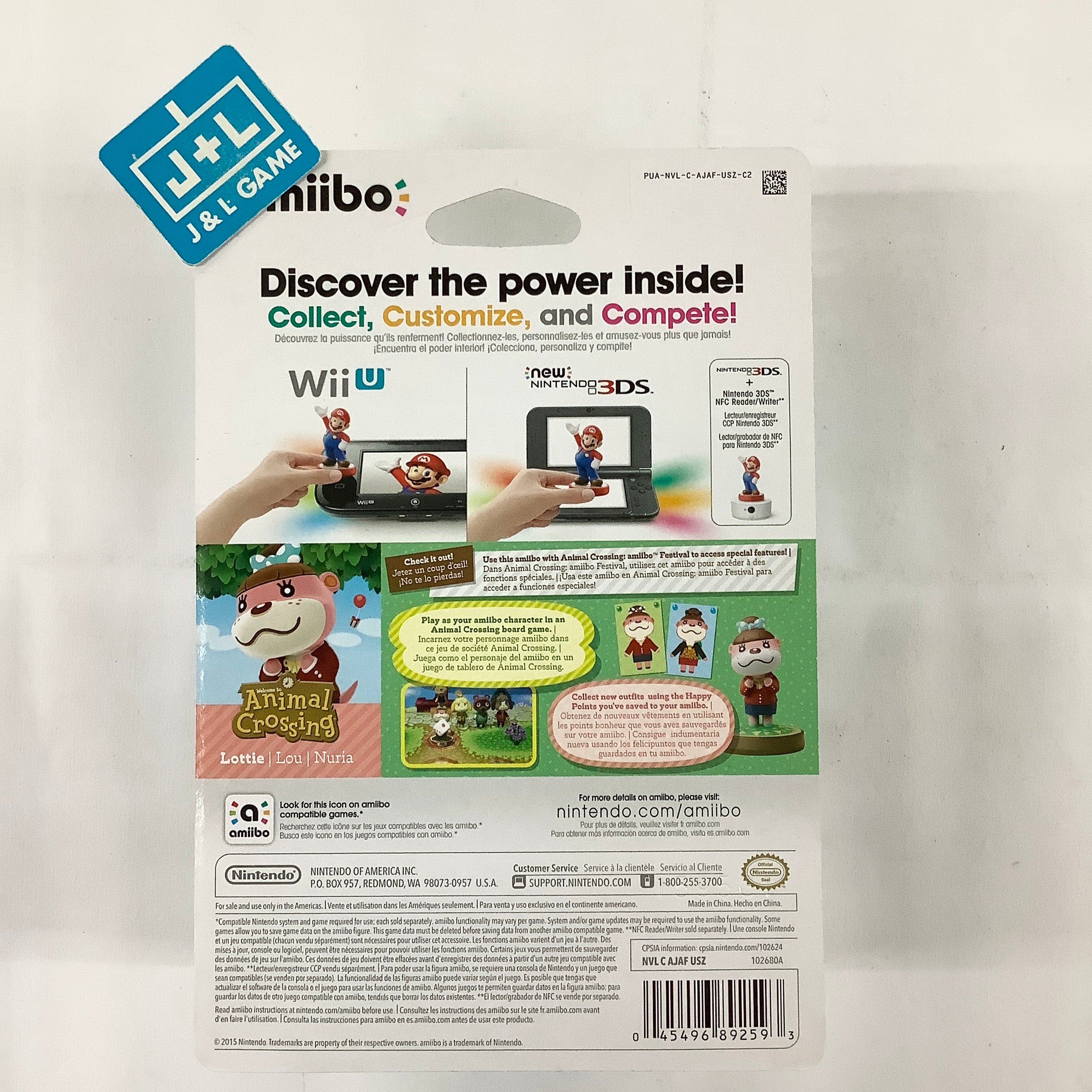 Lottie (Animal Crossing series) - Nintendo WiiU Amiibo Amiibo Nintendo   