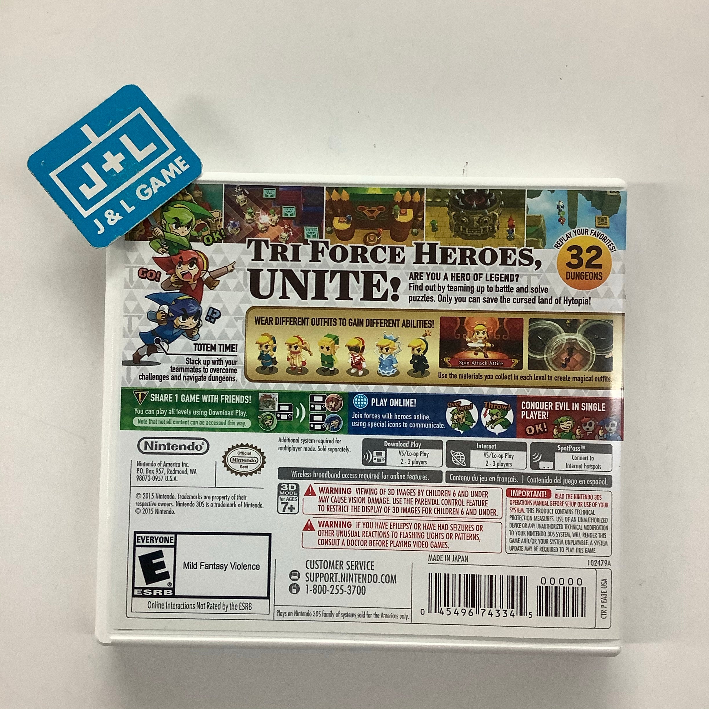 The Legend of Zelda: Tri Force Heroes - Nintendo 3DS [Pre-Owned] Video Games Nintendo   