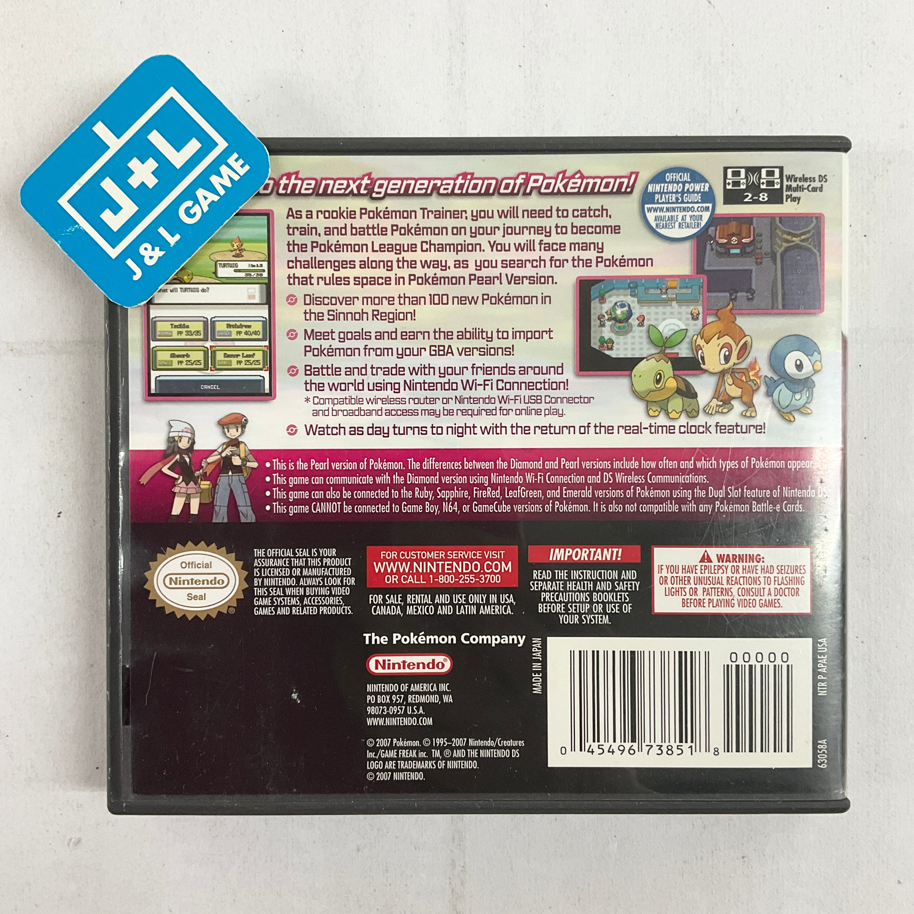 Pokemon Pearl Version - (NDS) Nintendo DS [Pre-Owned] Video Games Nintendo   