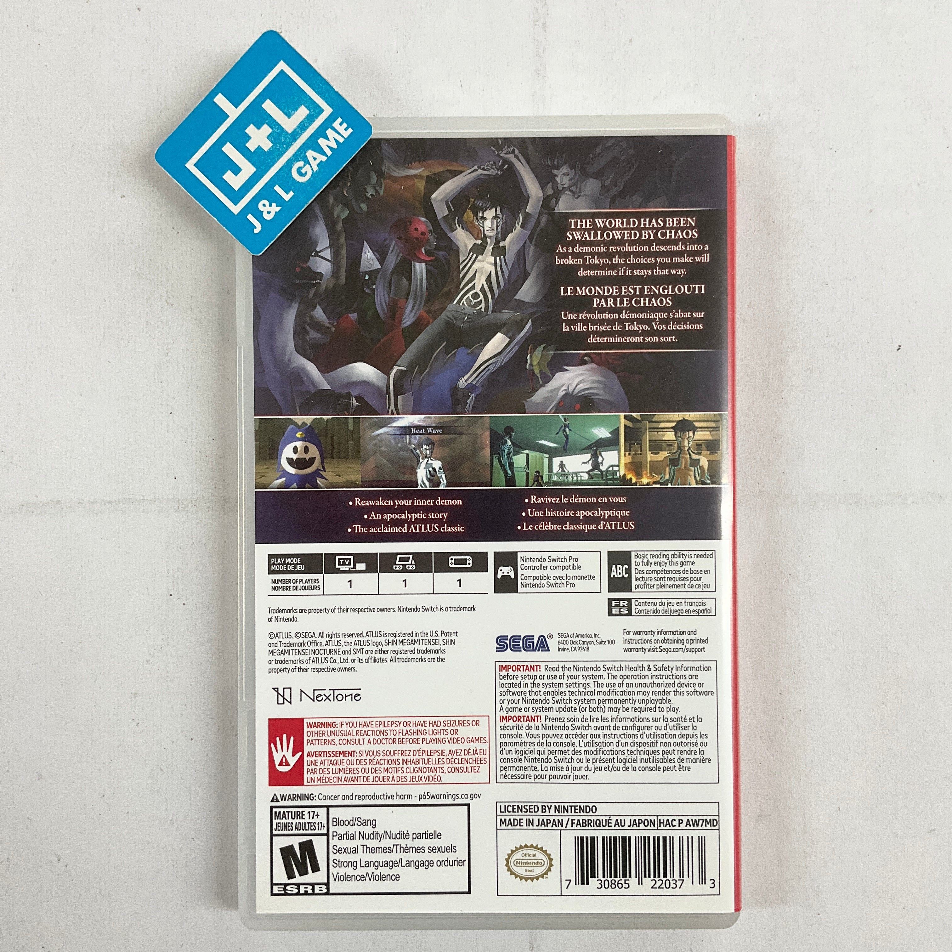 Shin Megami Tensei III Nocturne HD Remaster - (NSW) Nintendo Switch [Pre-Owned] Digital Video Games SEGA   