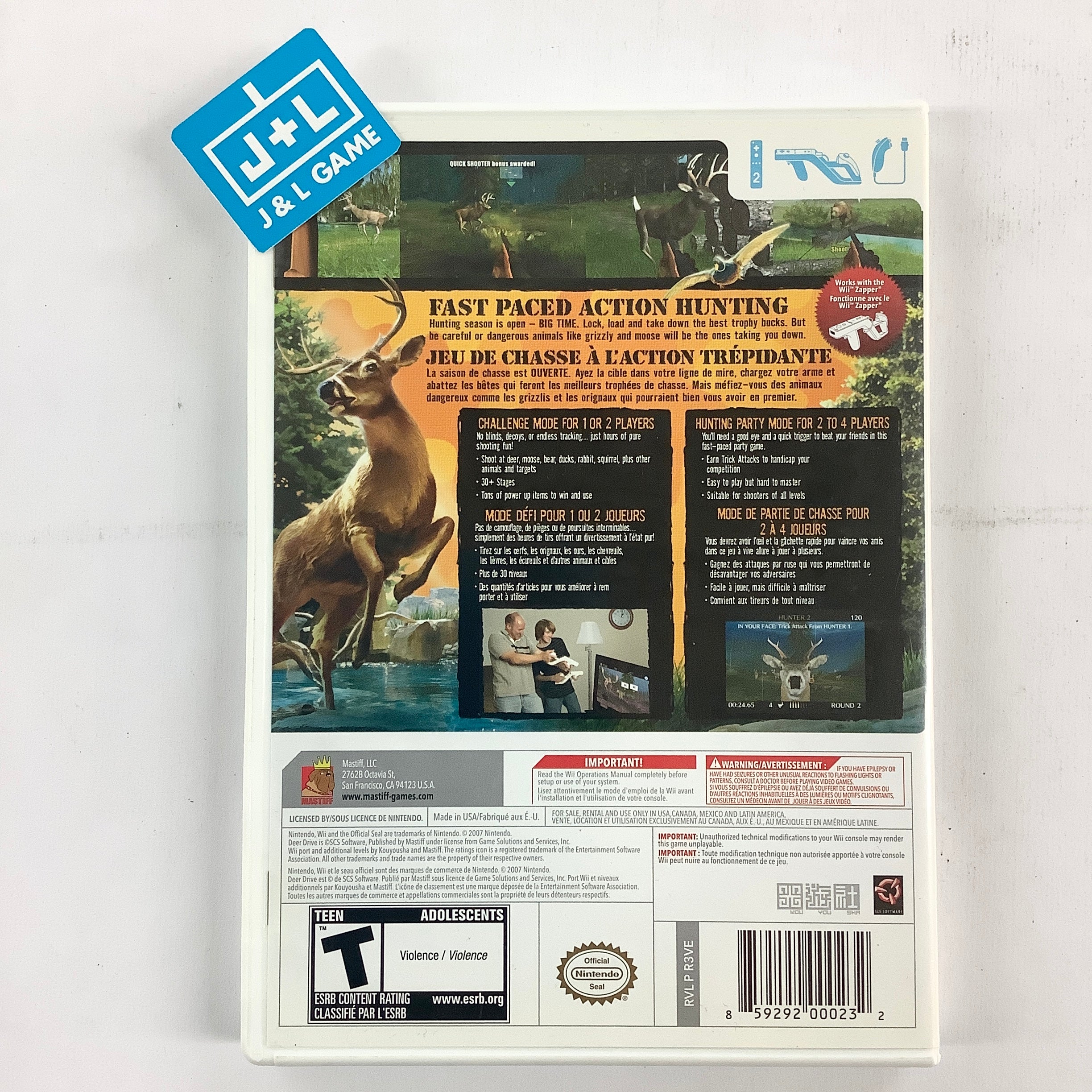 Deer Drive - Nintendo Wii [Pre-Owned] Video Games Mastiff   